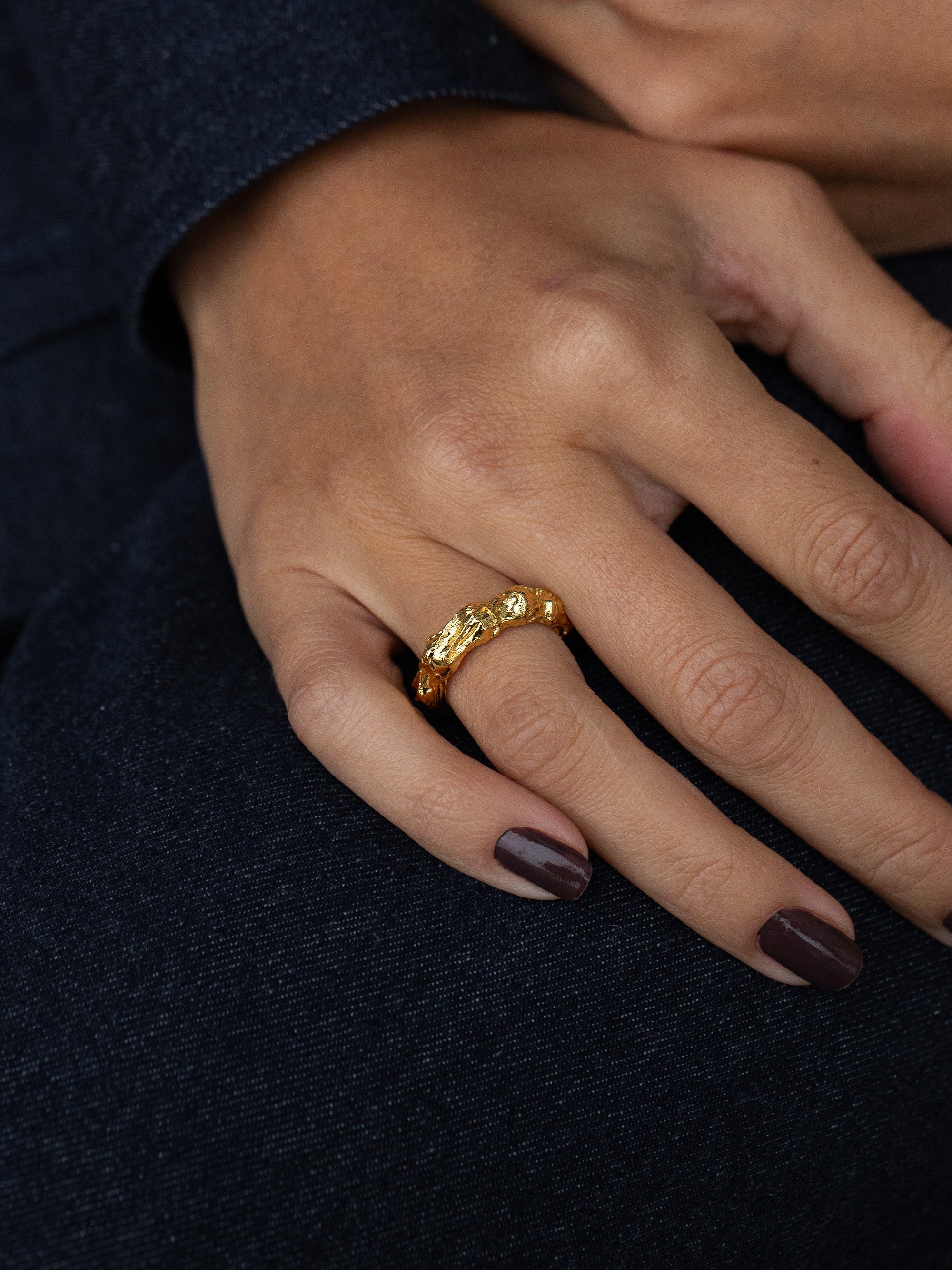 Hammered Ring - Gold