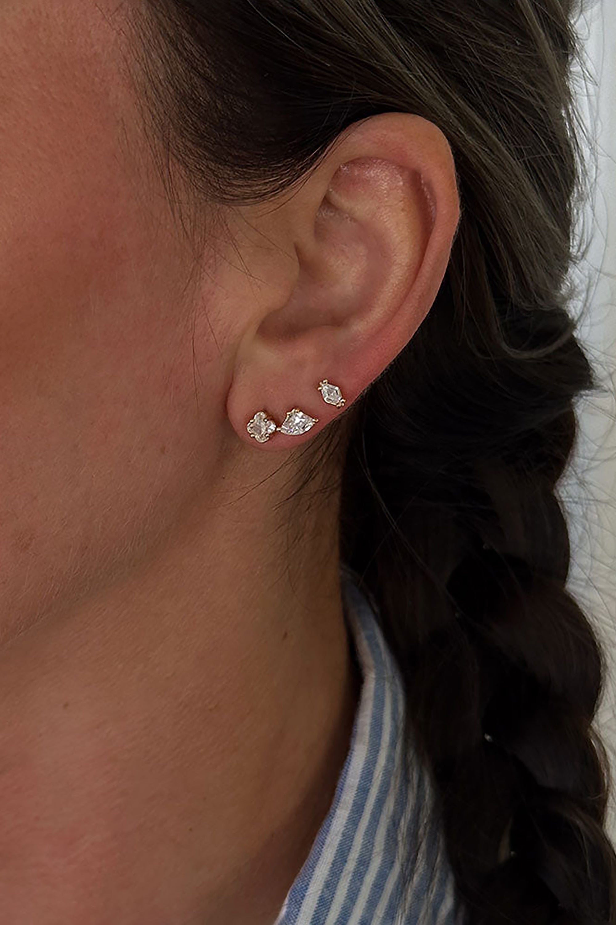Quatrefoil Studs - Gold