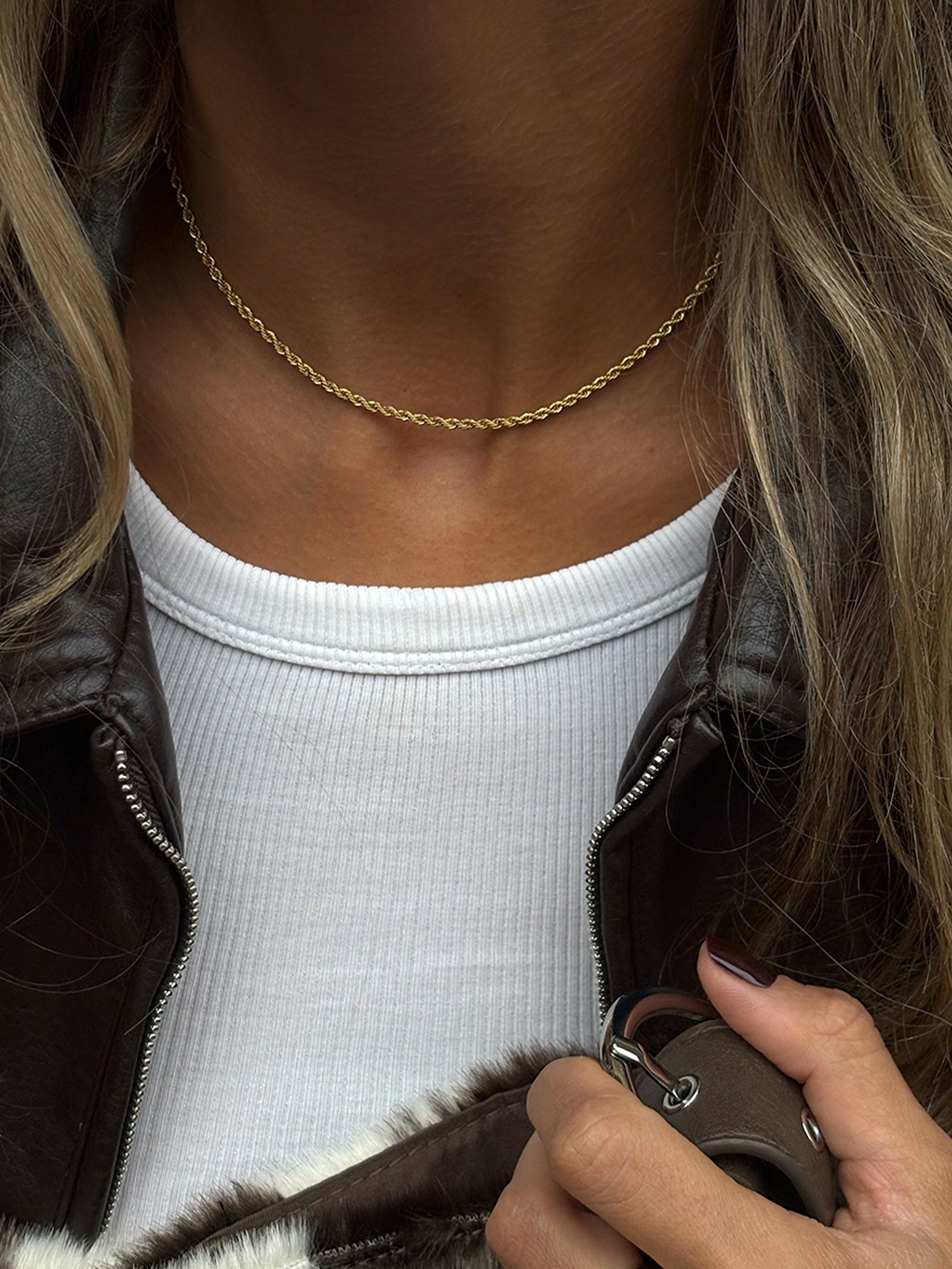 Rope Chain Necklace - Gold