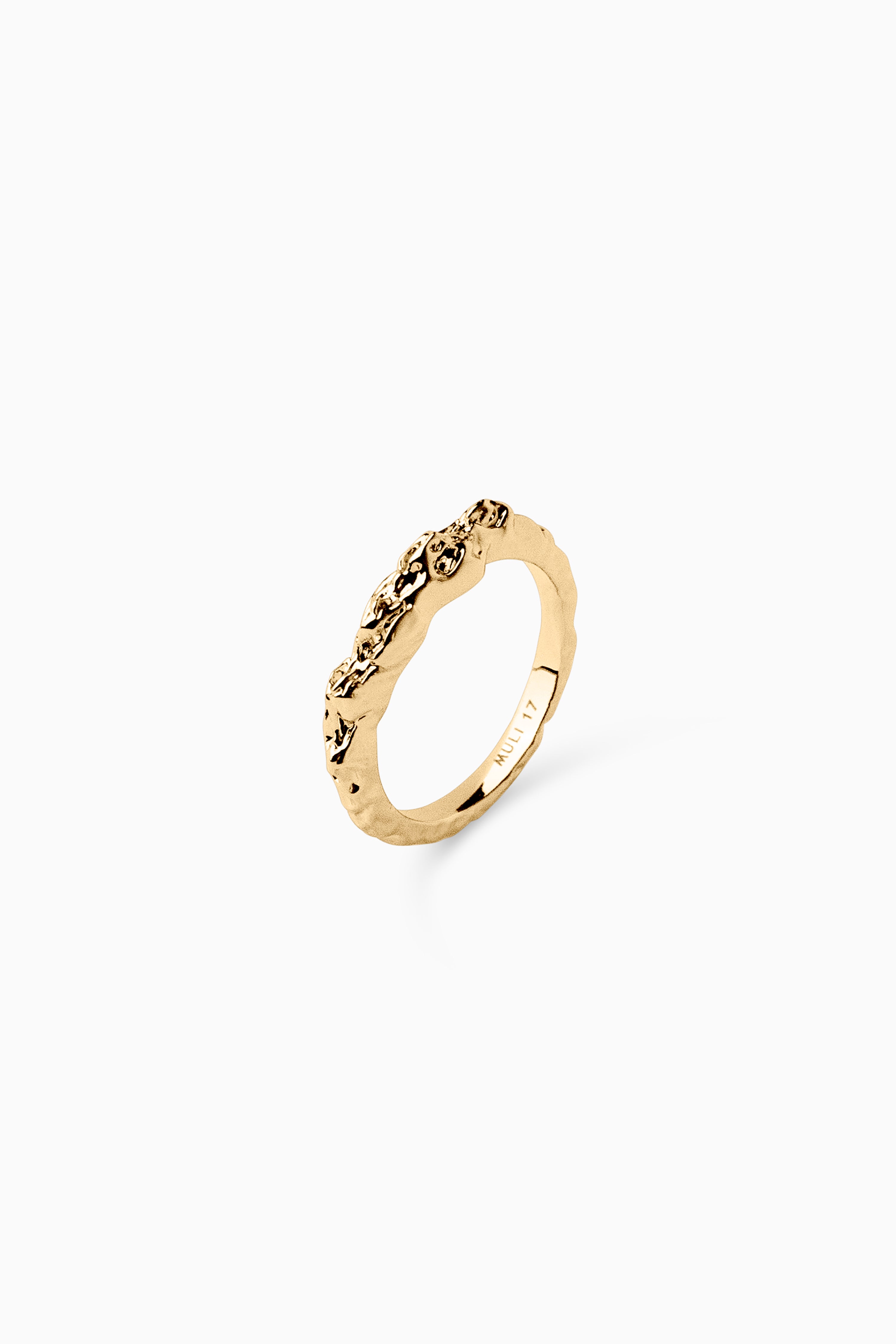 Structured Thin Ring - Gold