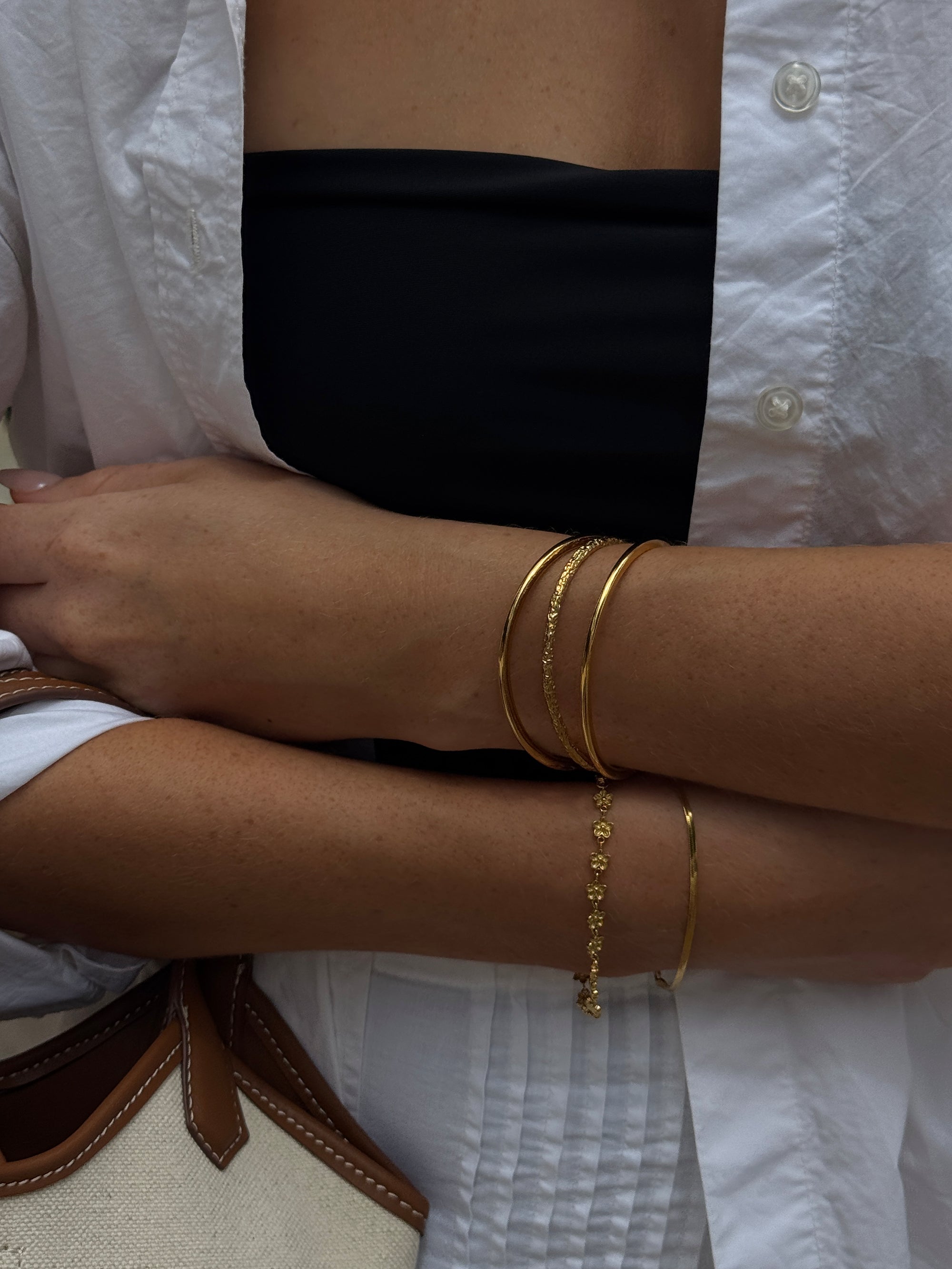 Thin Snake Chain Bracelet - Gold