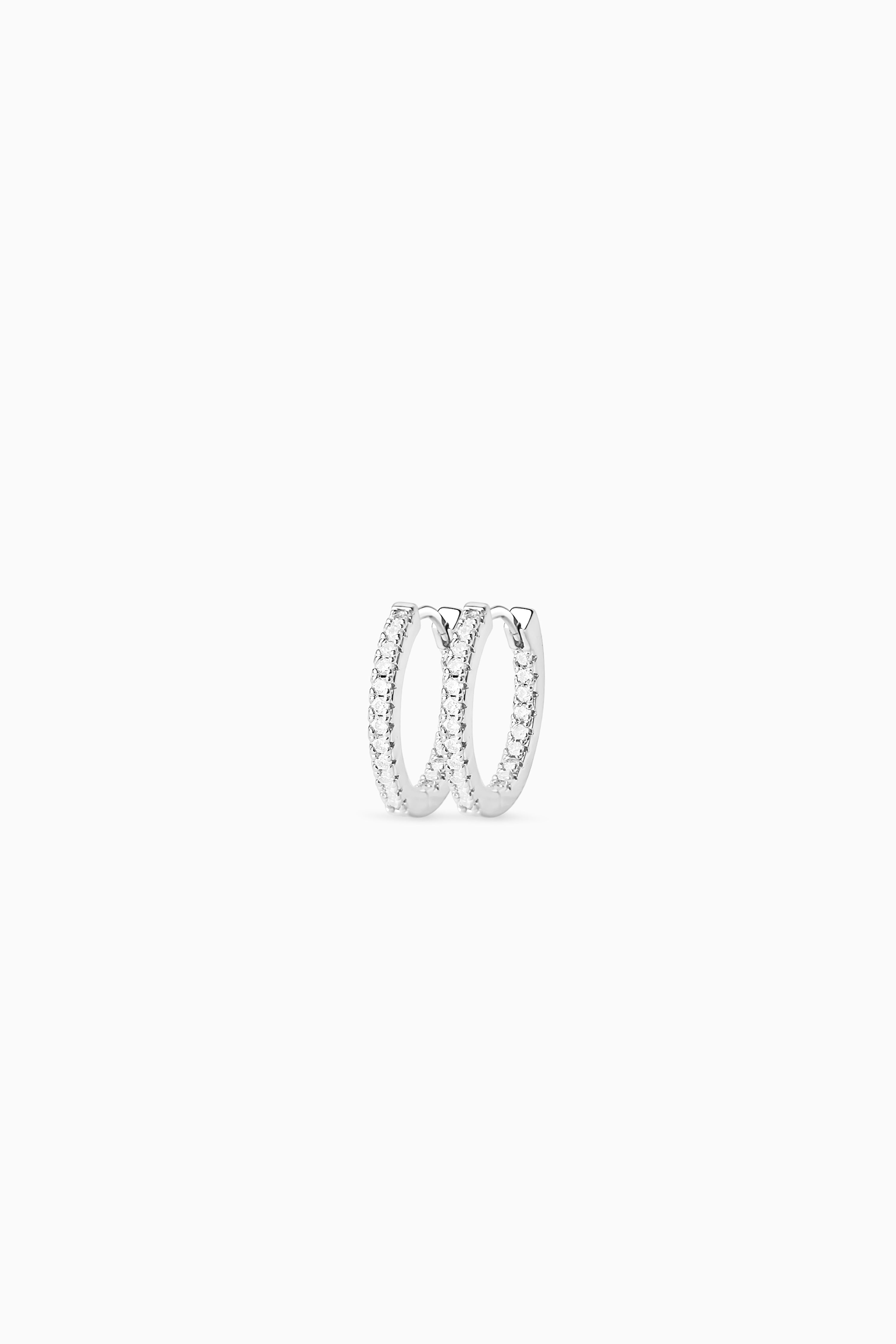 Zirconia Hoops - Silver (20 mm)