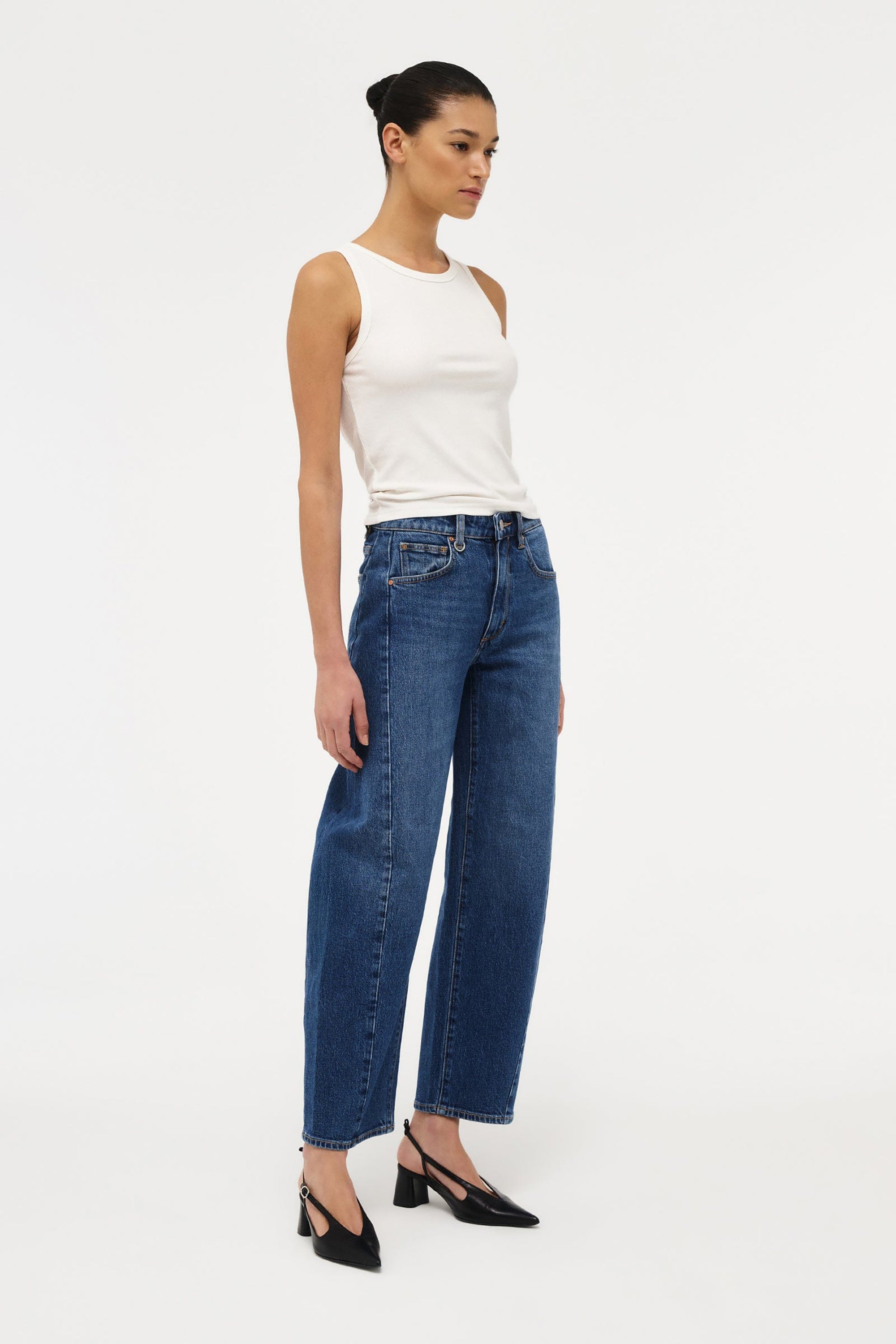 Amber Barrel Jeans - Iris