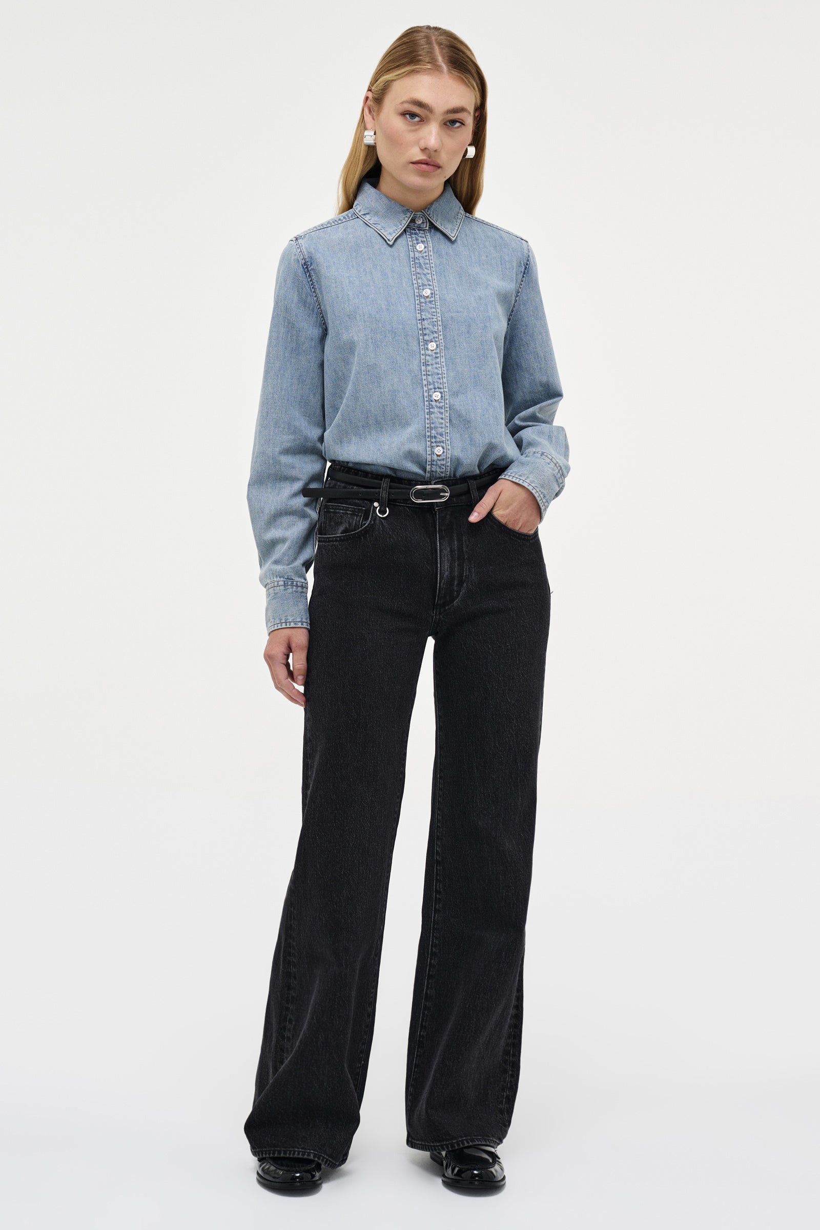 Eva Wide Jeans - French Black