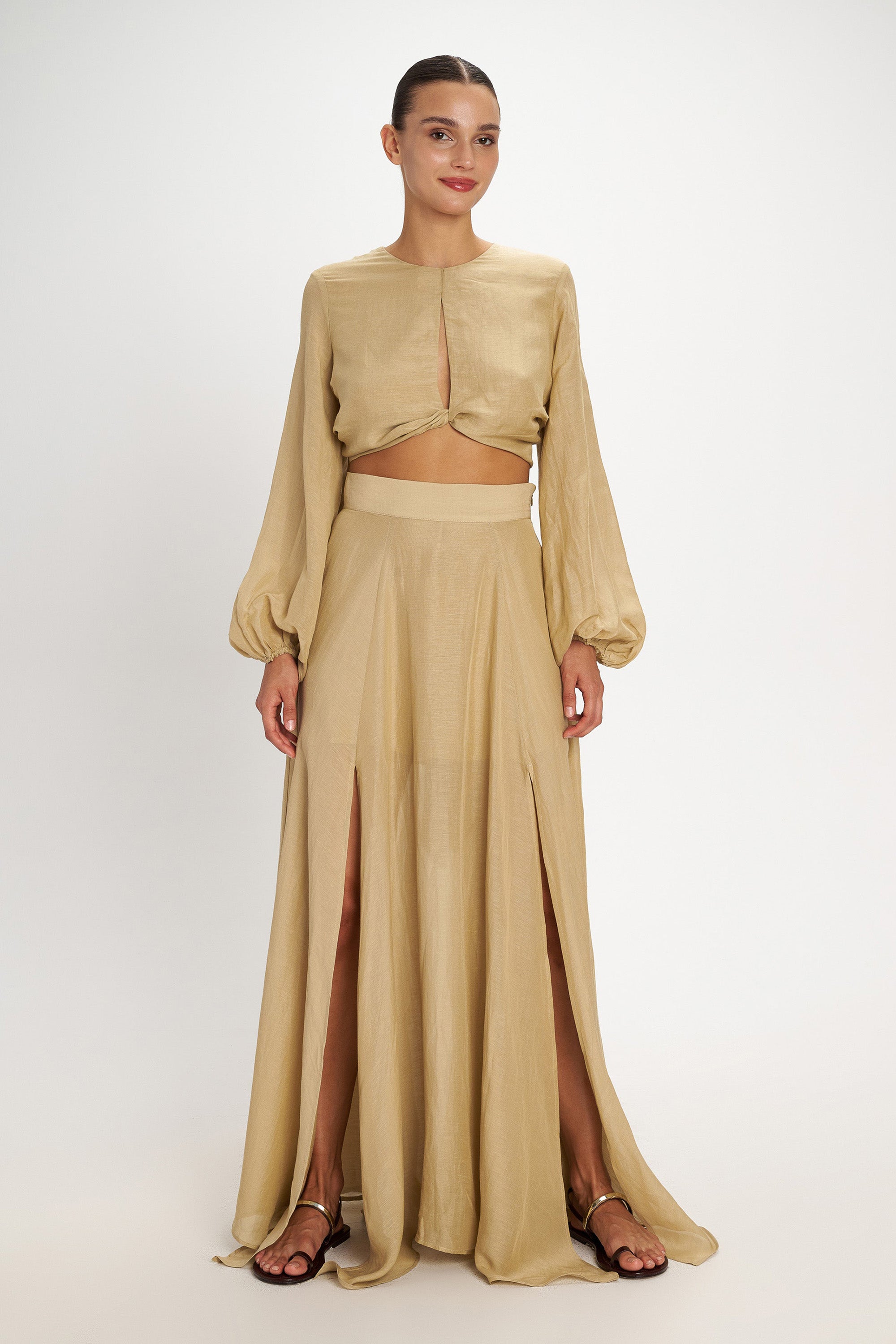 Callisto Maxi Skirt - Beige