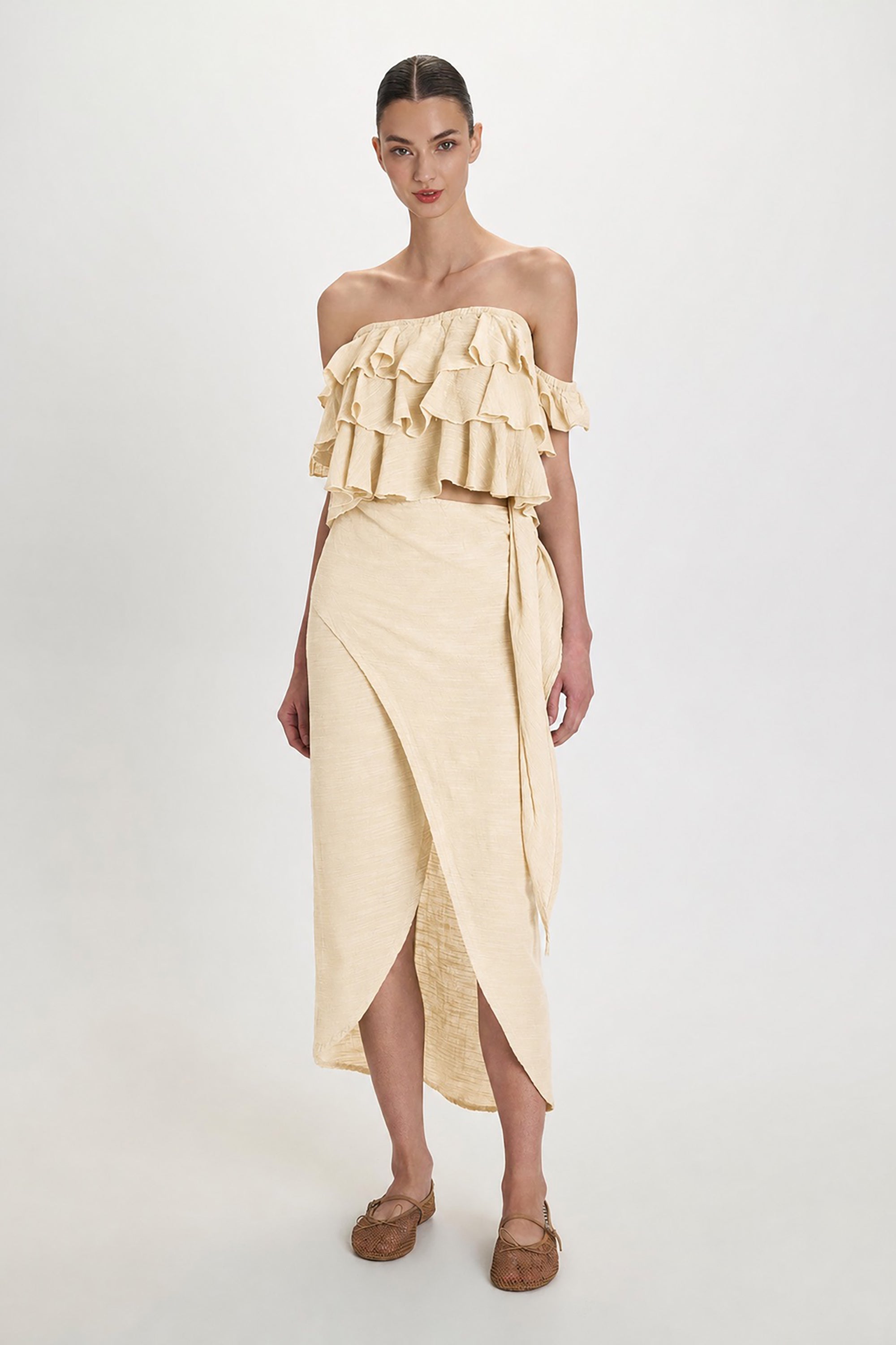 Gauze Pareo Skirt - Butter