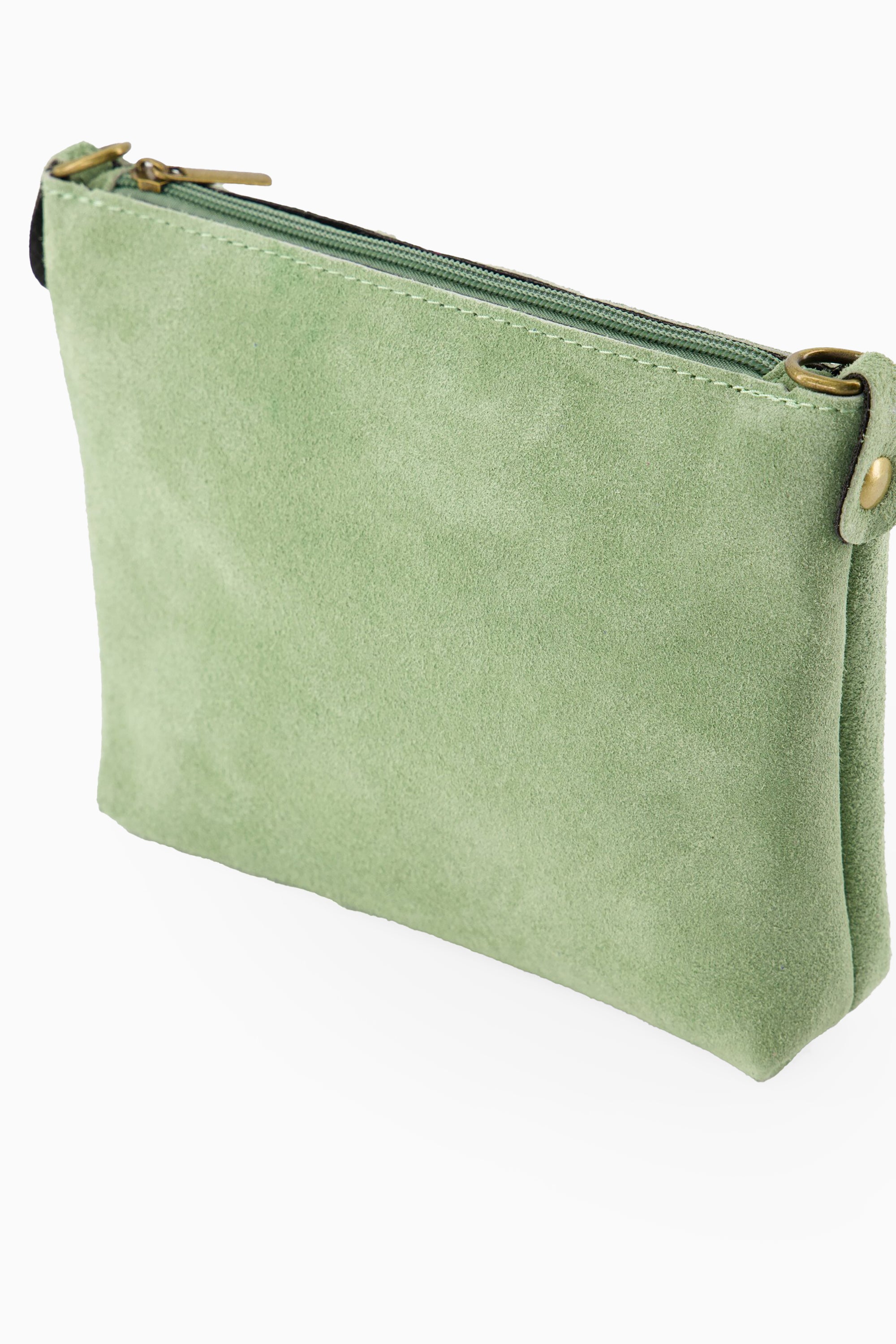 Quinn Bag - Suede Seafoam Green