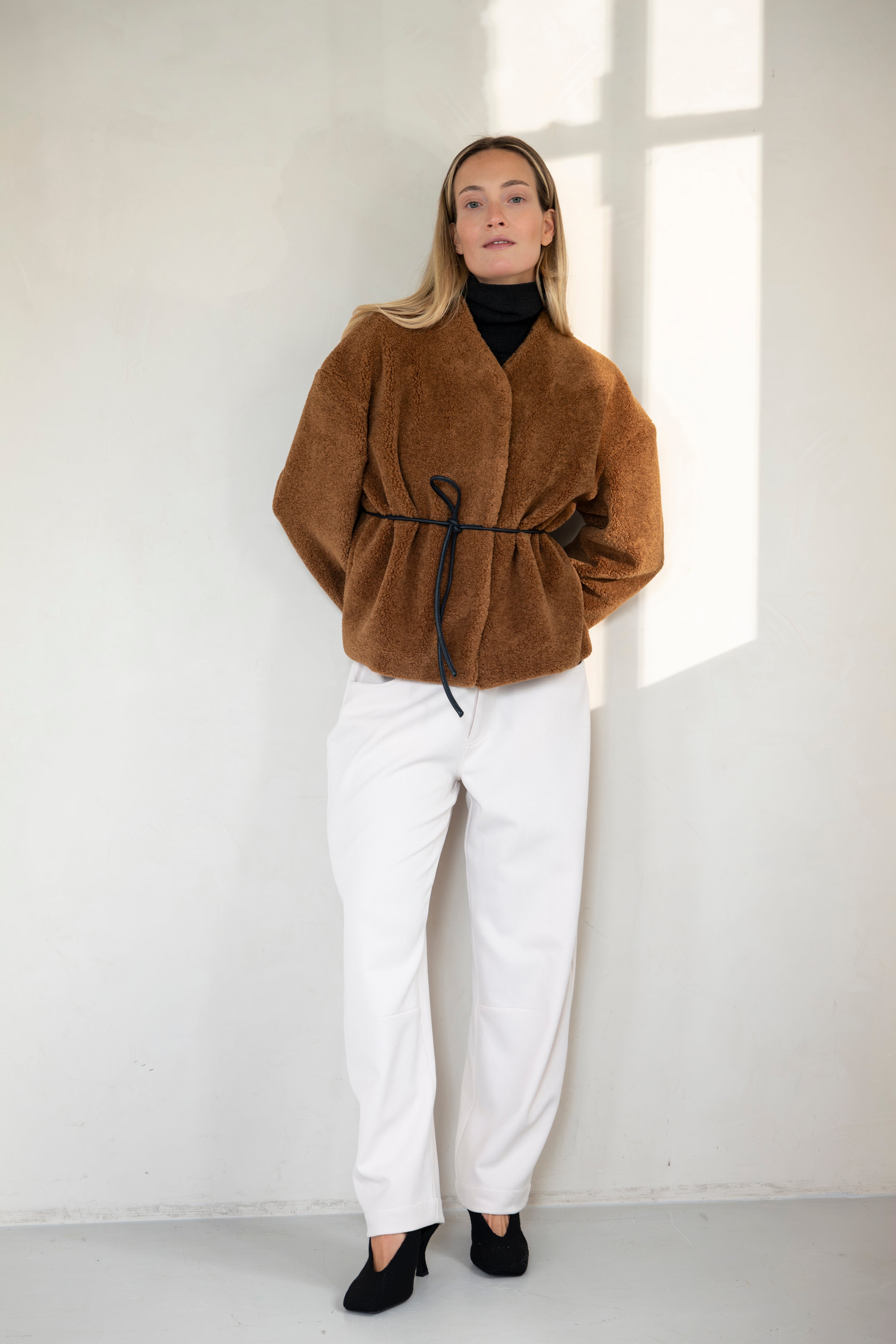 Celio Fake Fur Jacket - Mocca