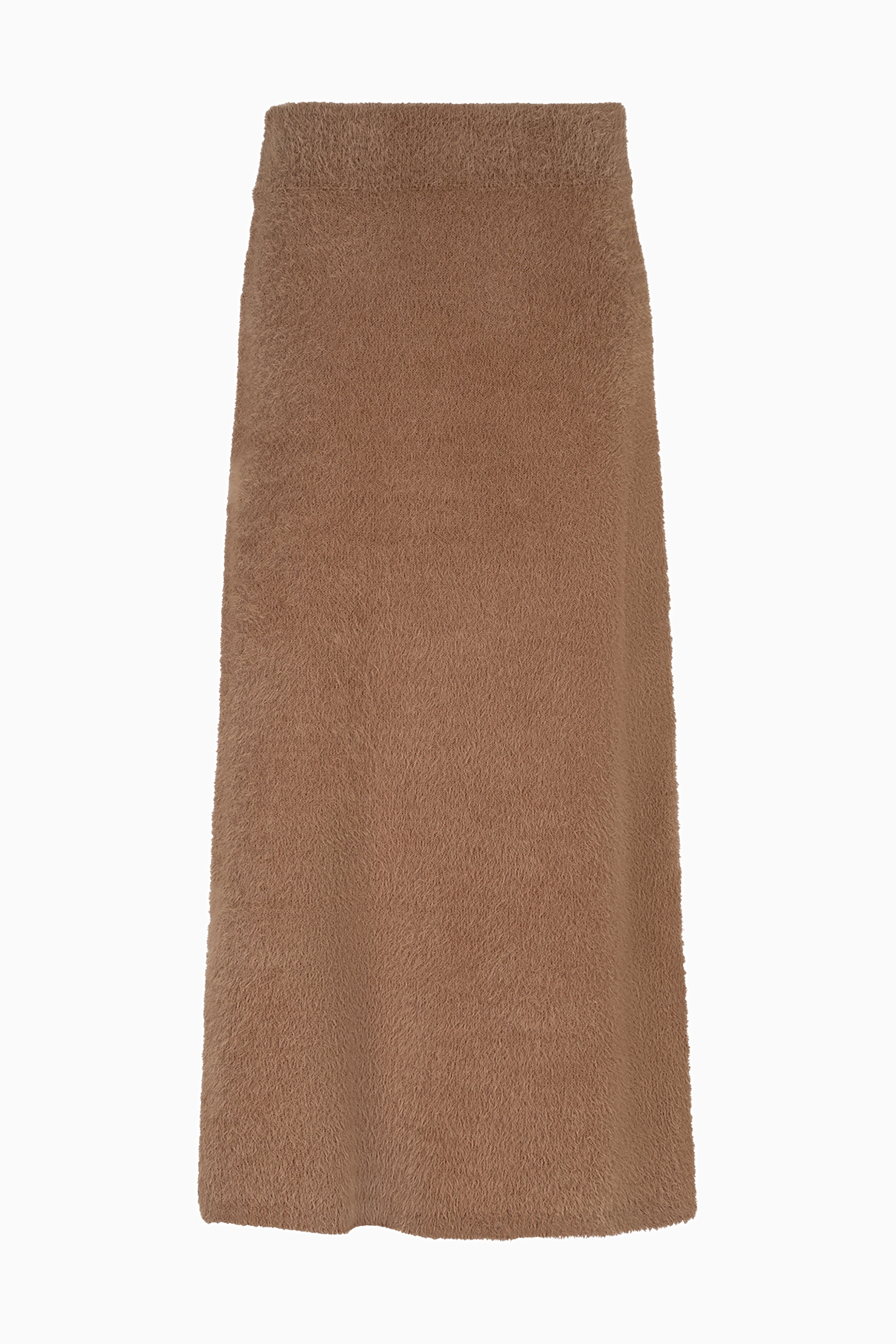 Vilette Fluffy Knitted Maxi Skirt - Mocca