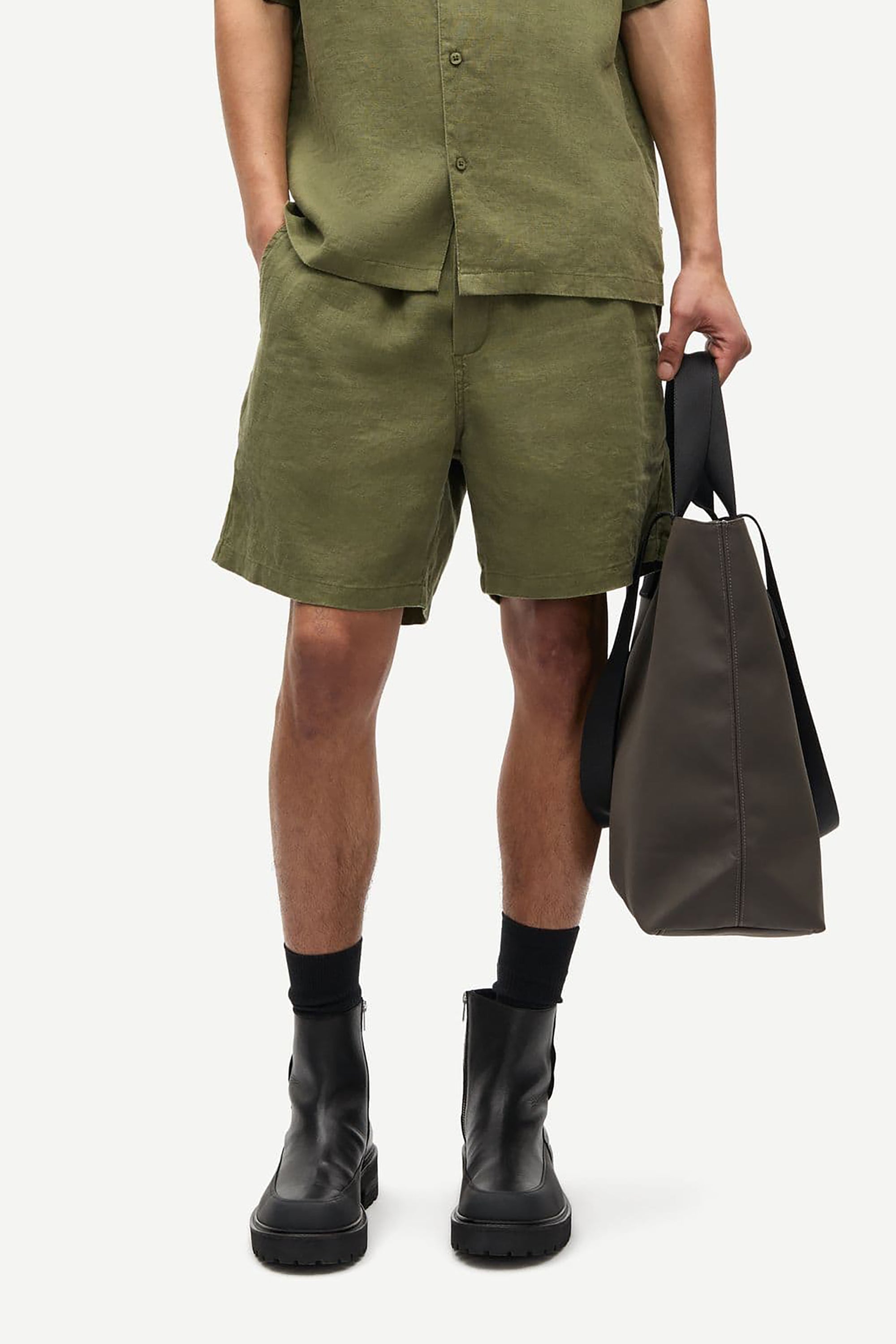 Samsøe Samsøe Sajabari Shorts - Burnt Olive | RUM Amsterdam