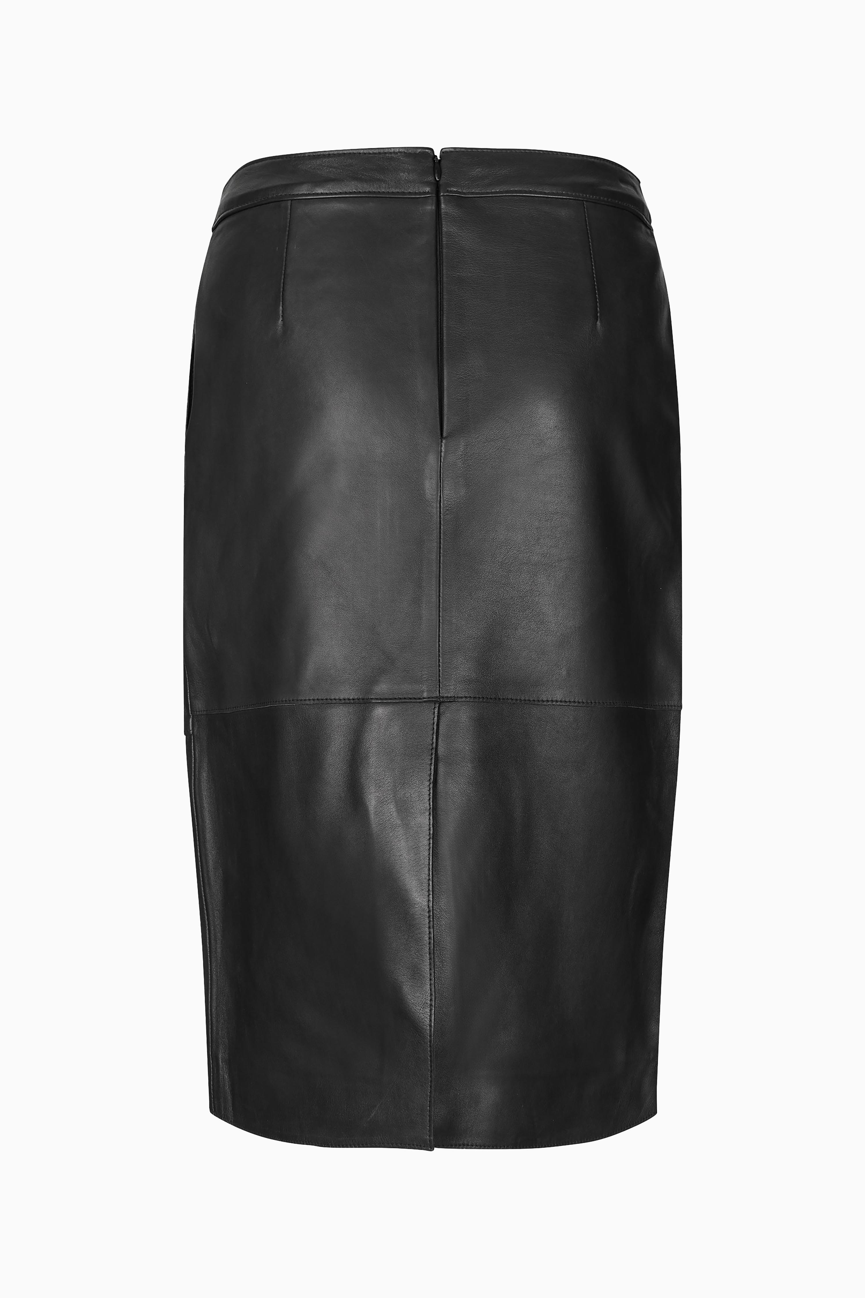 Aluna Bonded Leather Skirt - Black