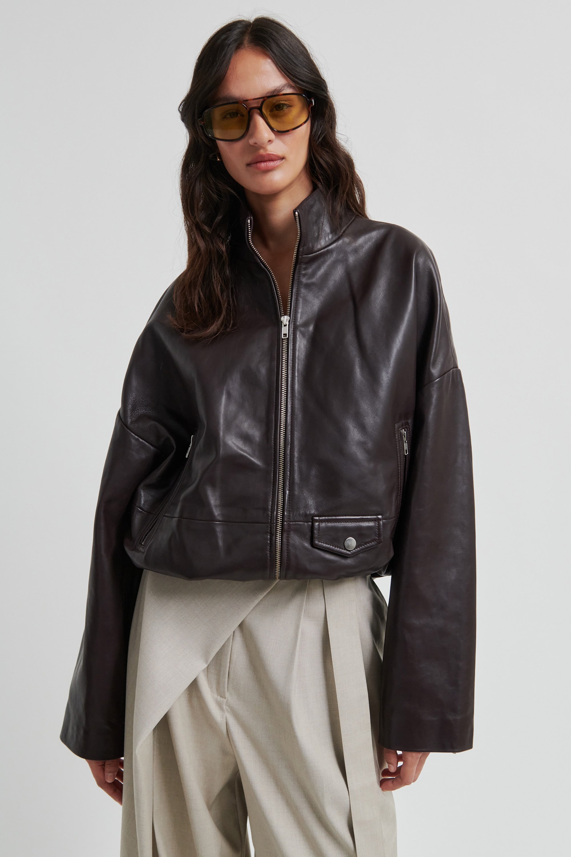 Boston Leather Jacket - Fudge - RUM Amsterdam