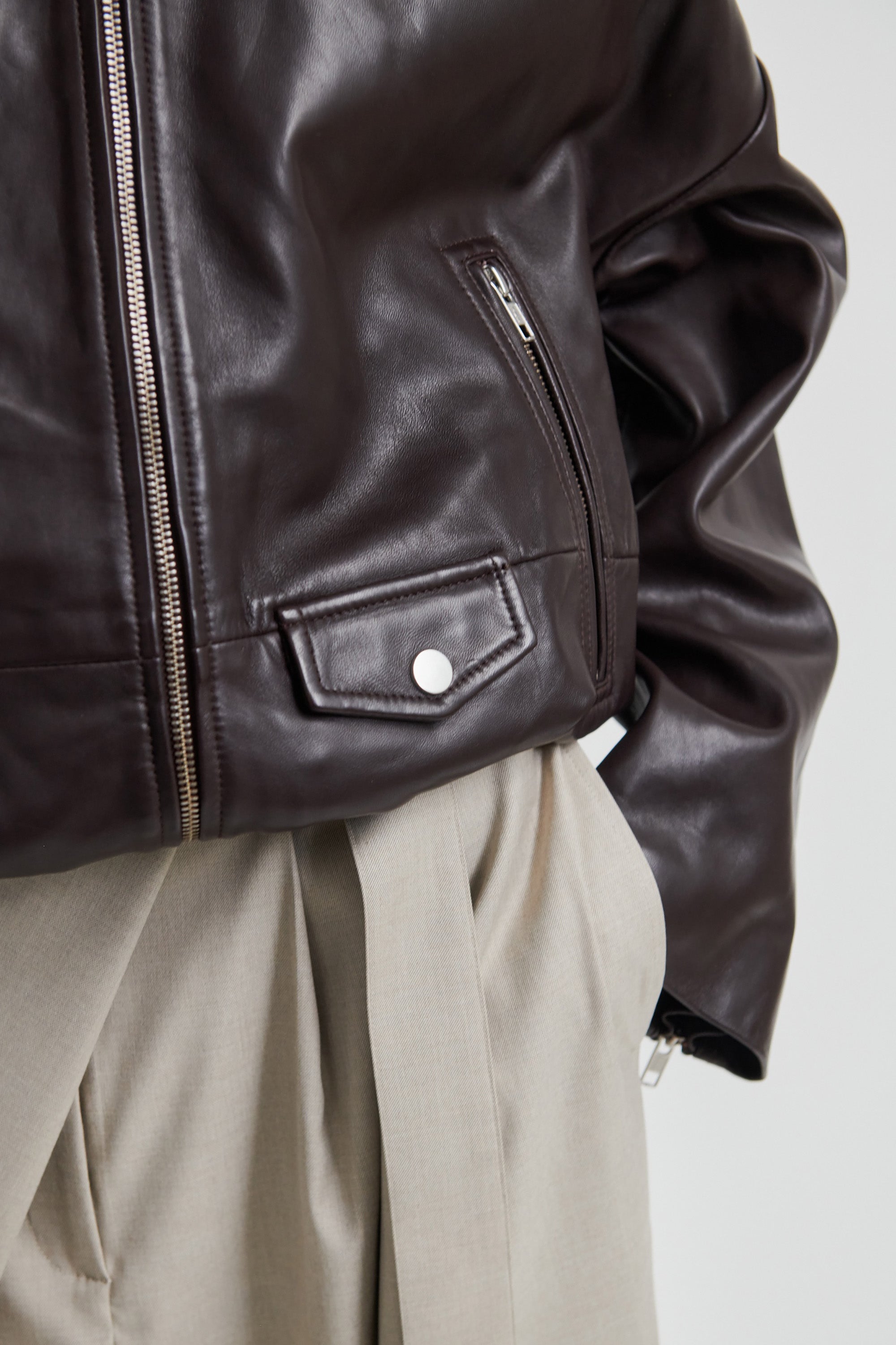 Boston Leather Jacket - Fudge - RUM Amsterdam
