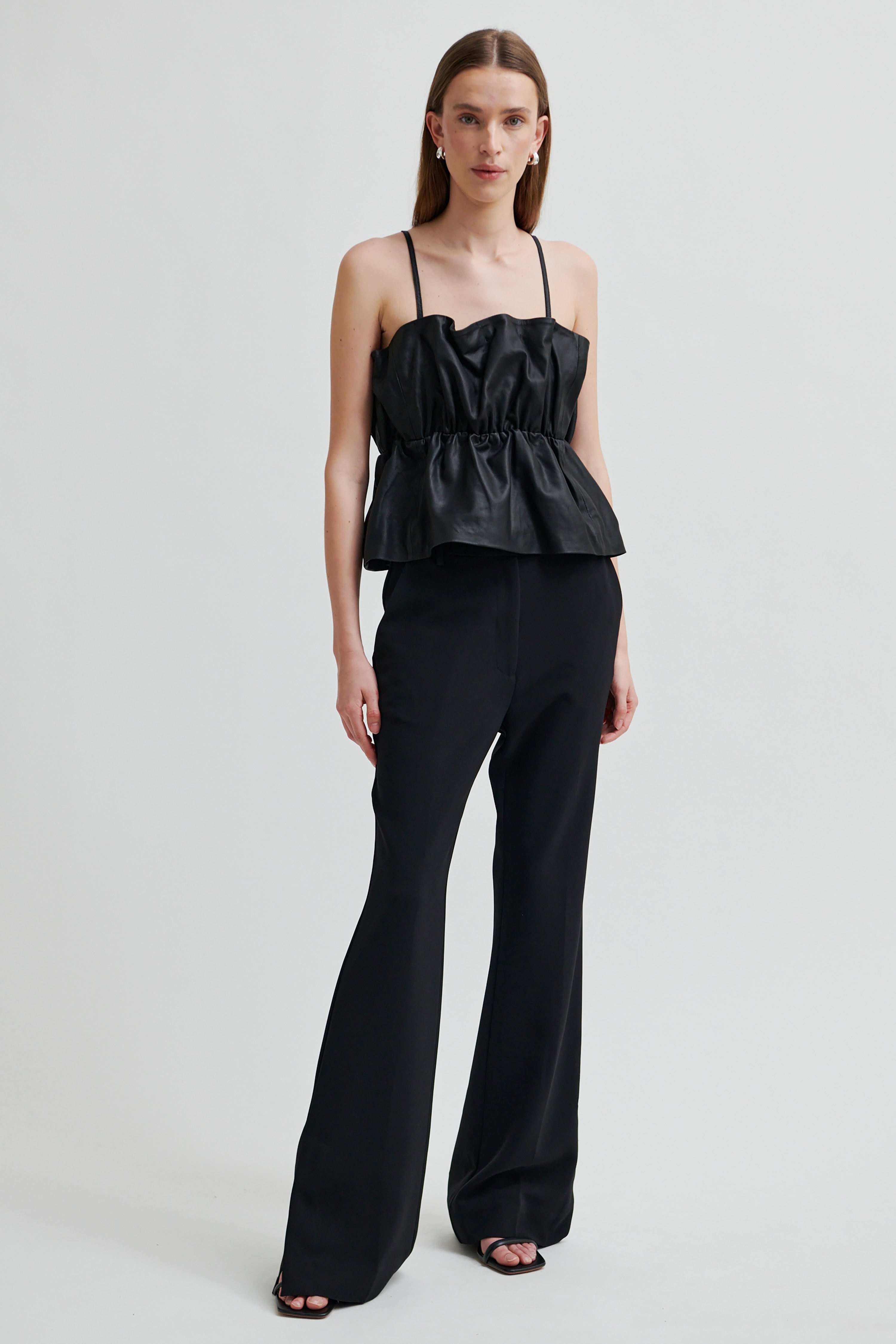 Cova Leather Top - Black