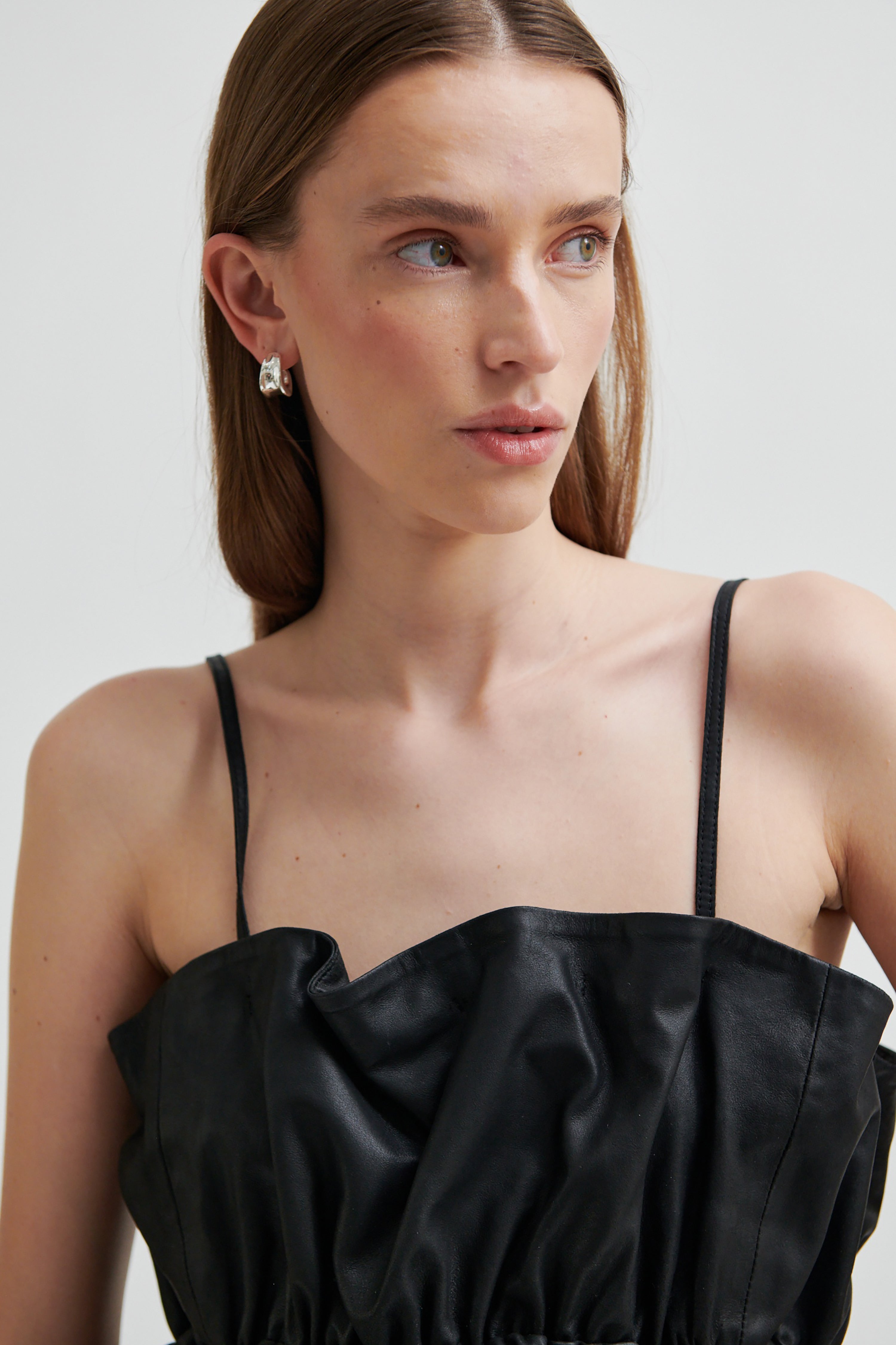 Cova Leather Top - Black