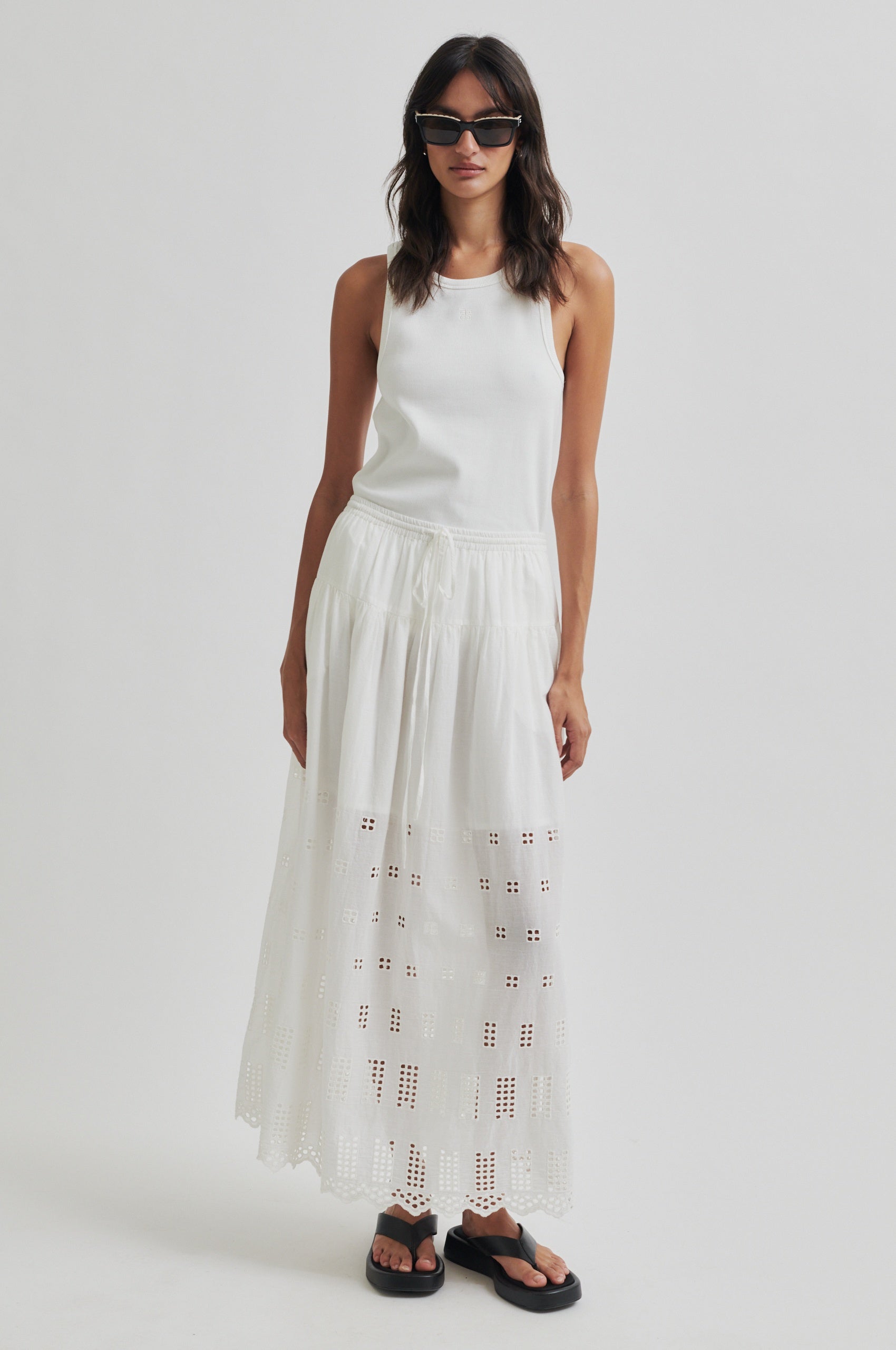 Elenore Skirt - White Alyssum - RUM Amsterdam