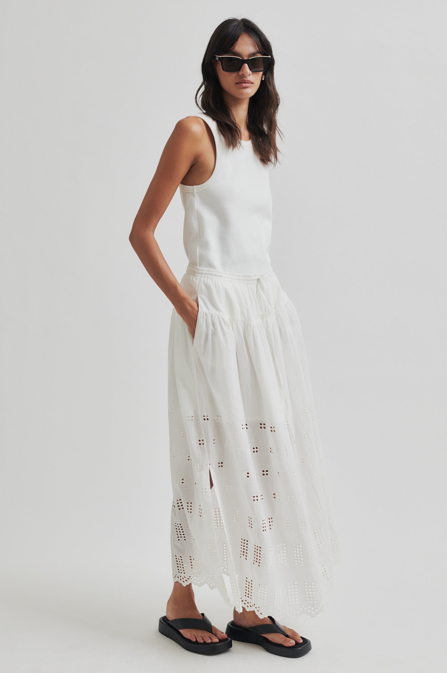 Elenore Skirt - White Alyssum - RUM Amsterdam