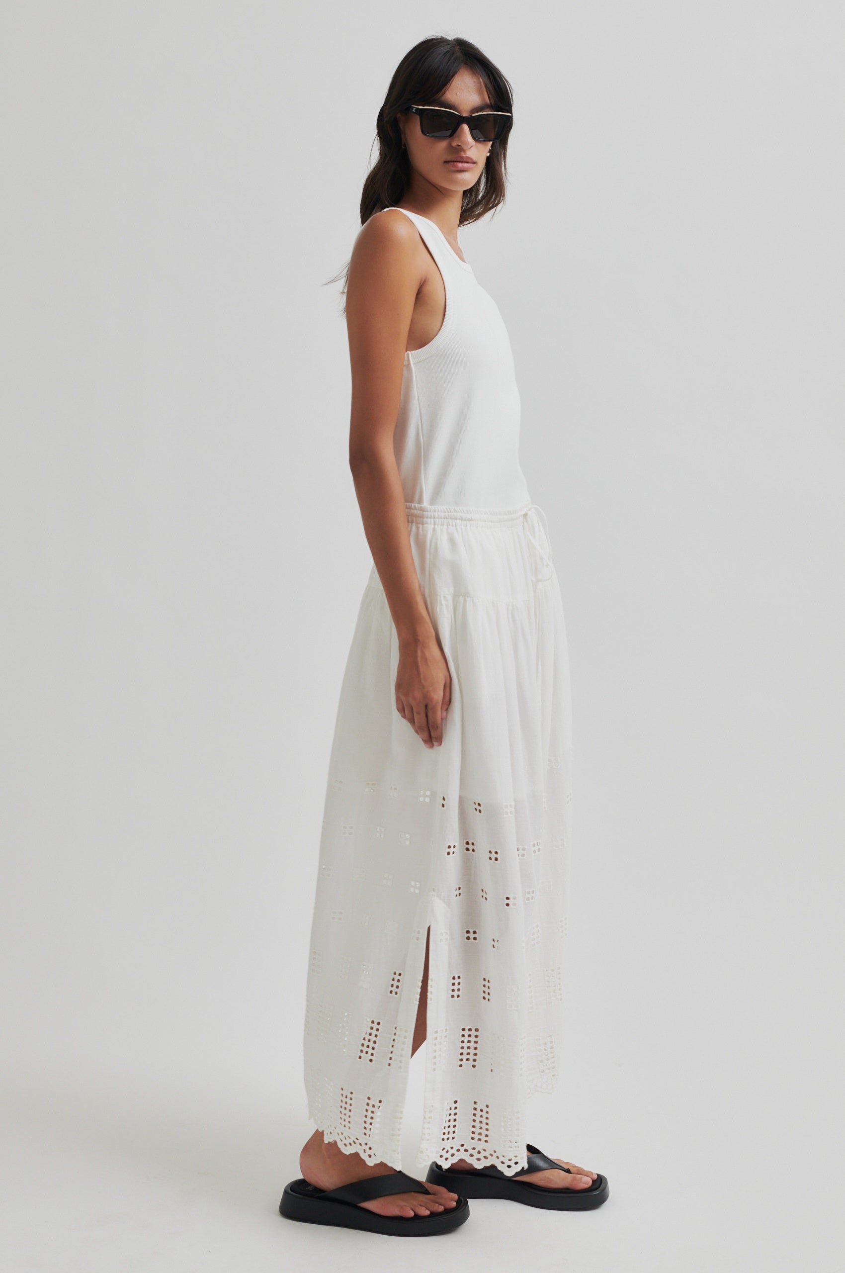 Elenore Skirt - White Alyssum - RUM Amsterdam