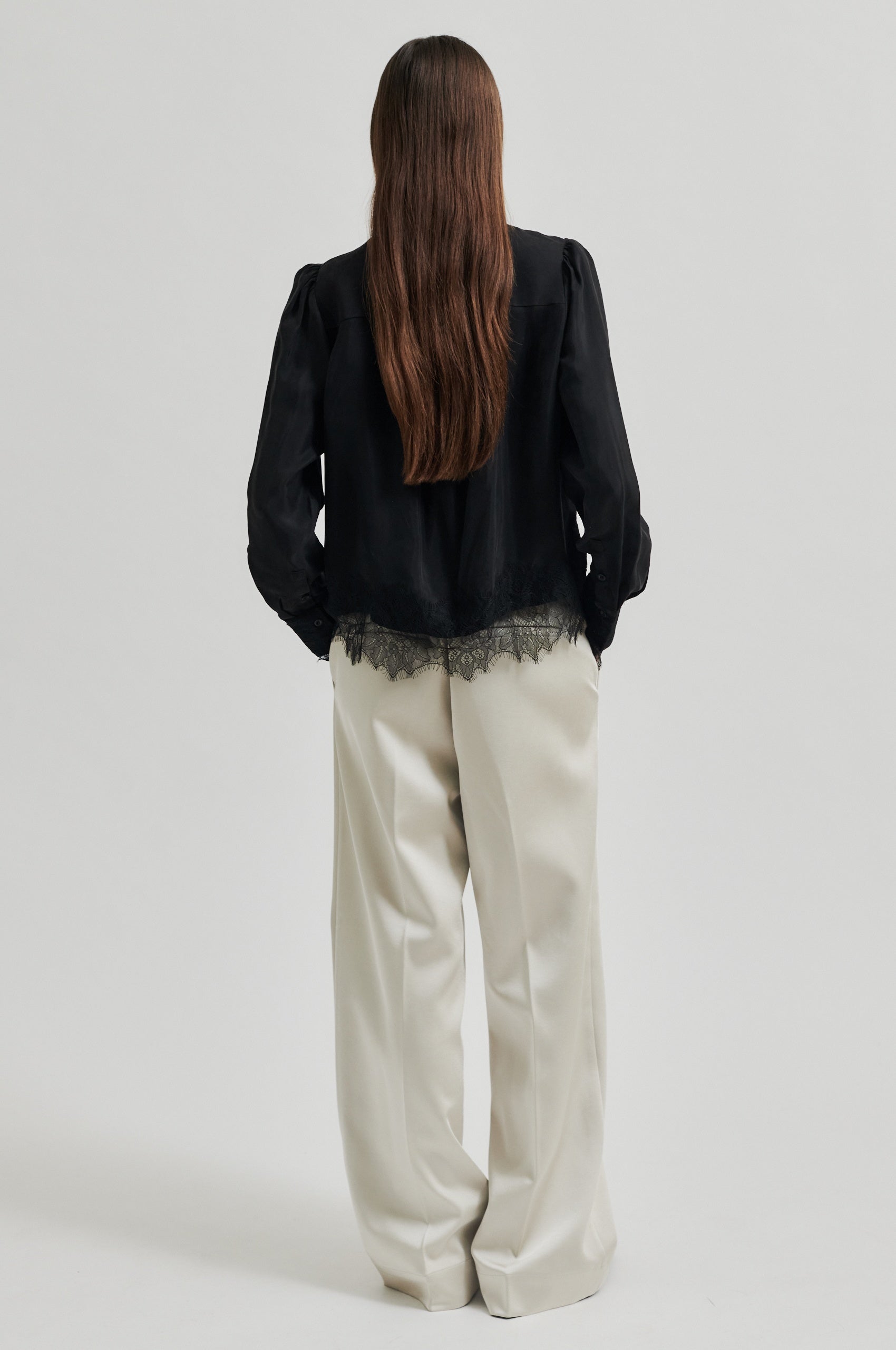 Esmae Lace Shirt - Black - RUM Amsterdam