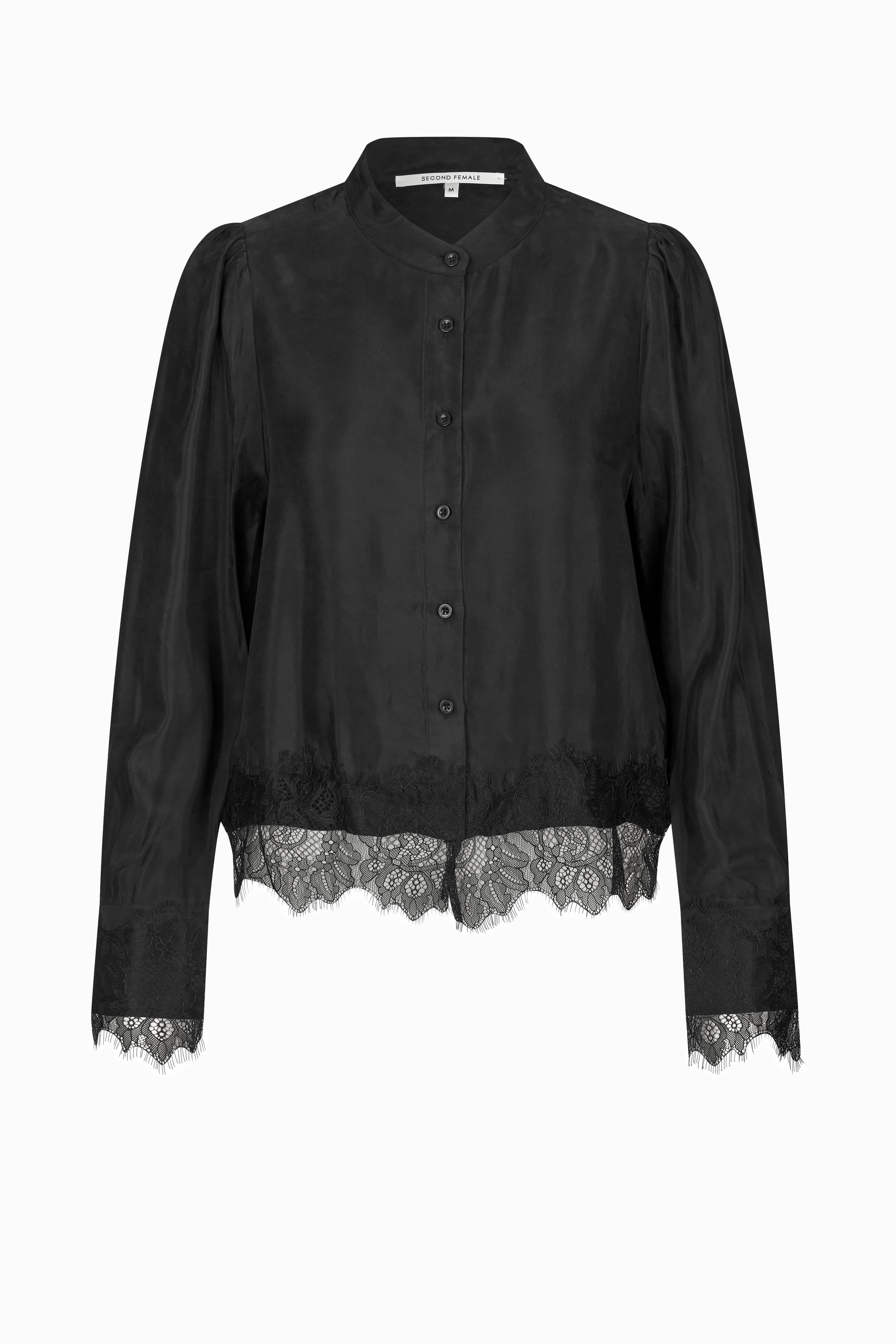 Esmae Lace Shirt - Black - RUM Amsterdam