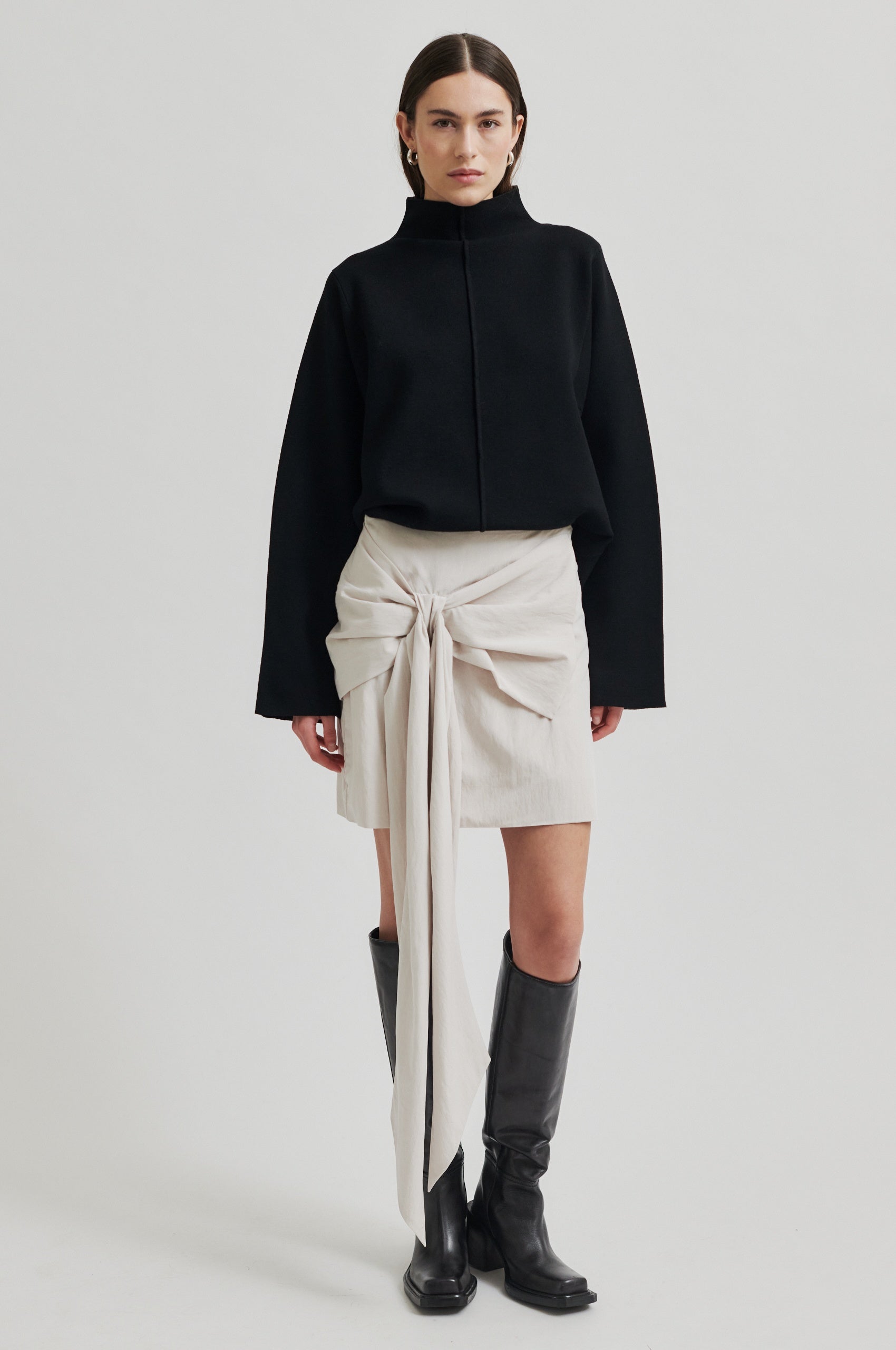 Festive Bow Skirt - Pumice Stone - RUM Amsterdam