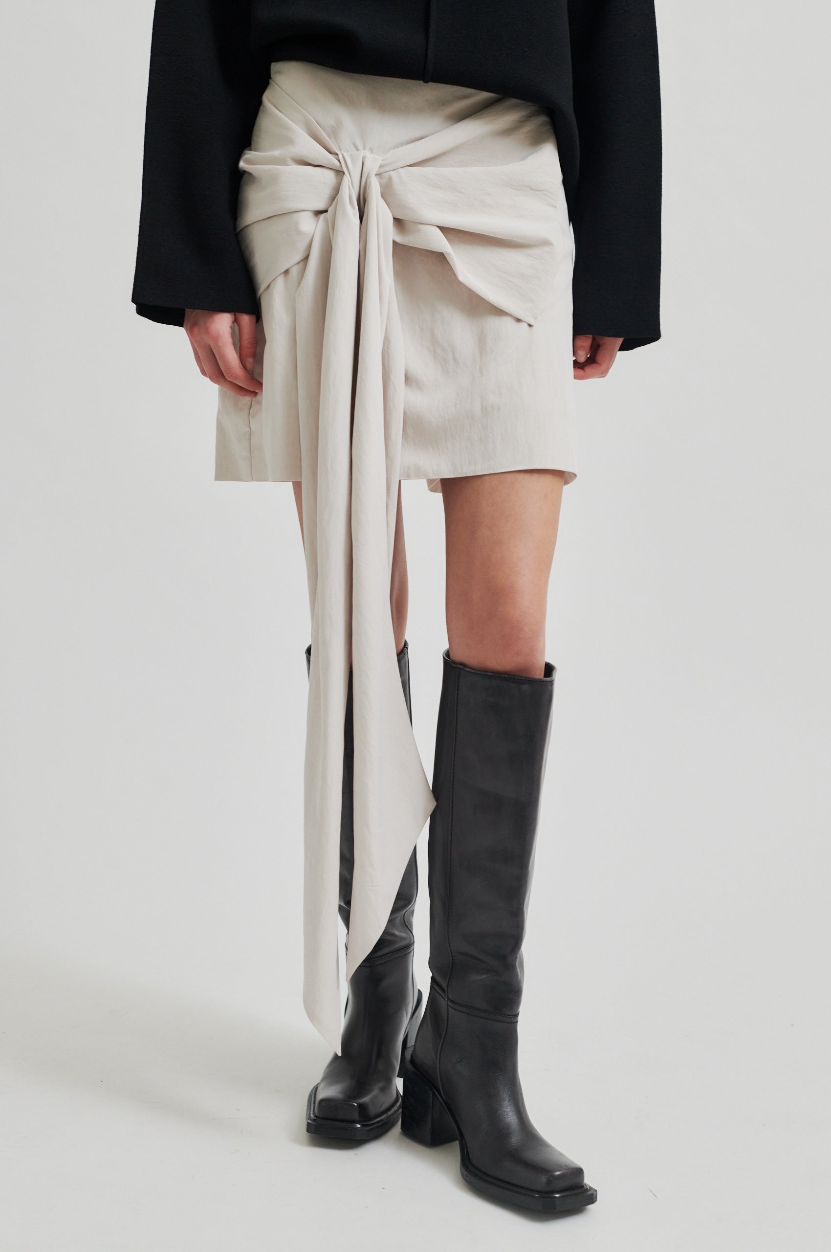 Festive Bow Skirt - Pumice Stone - RUM Amsterdam