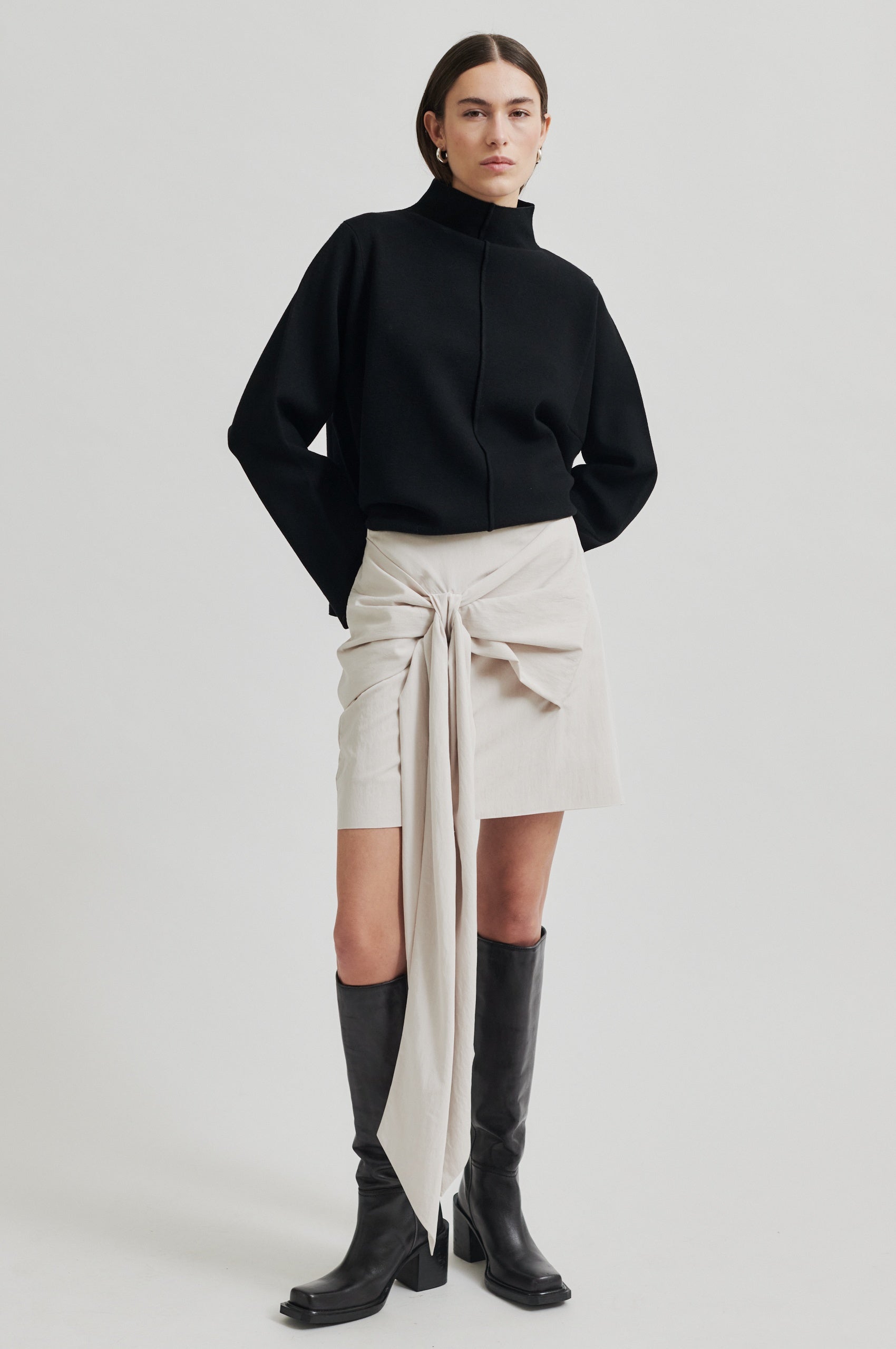 Festive Bow Skirt - Pumice Stone - RUM Amsterdam