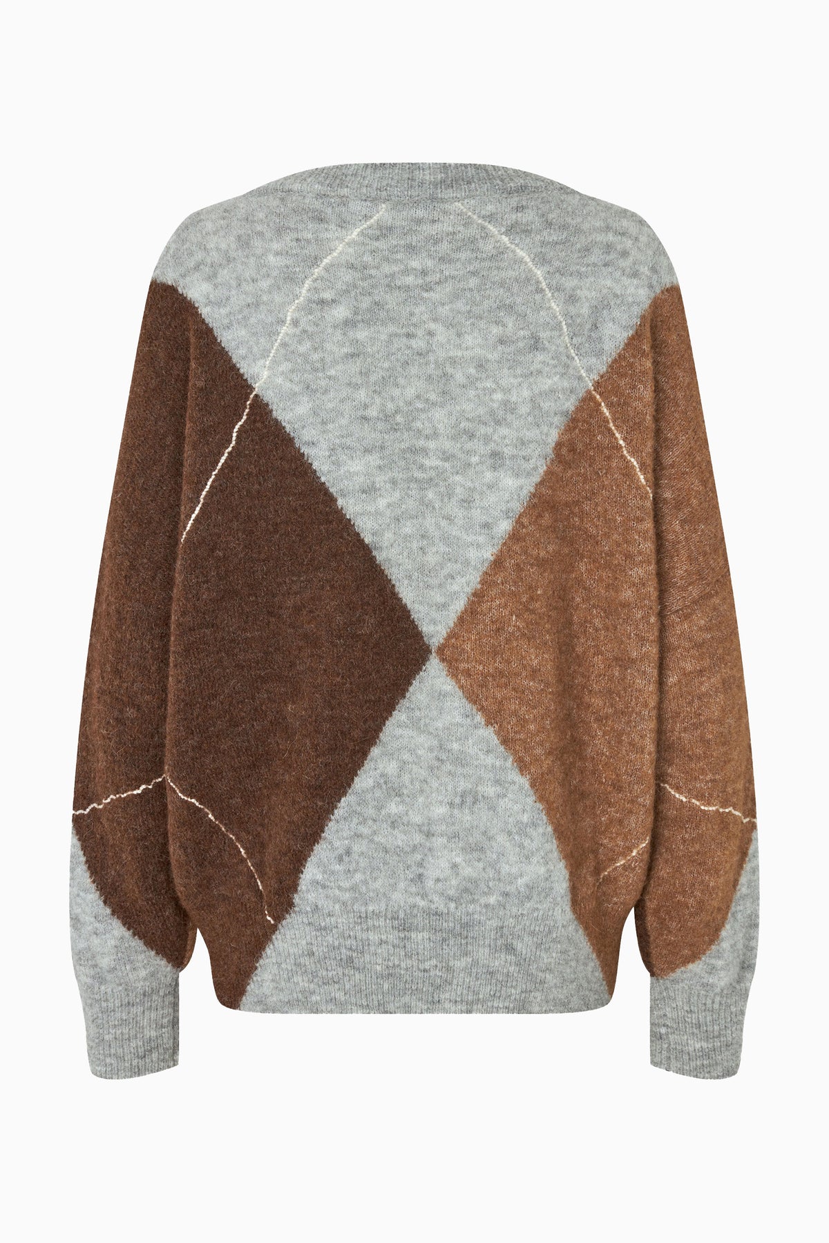 Forca Knit V-Neck - Light Grey Melange