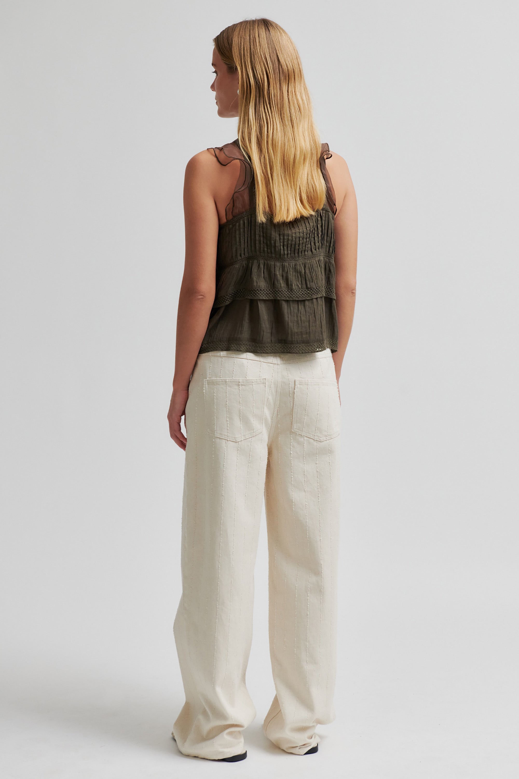 Kristel Frill Strap Top - Canteen
