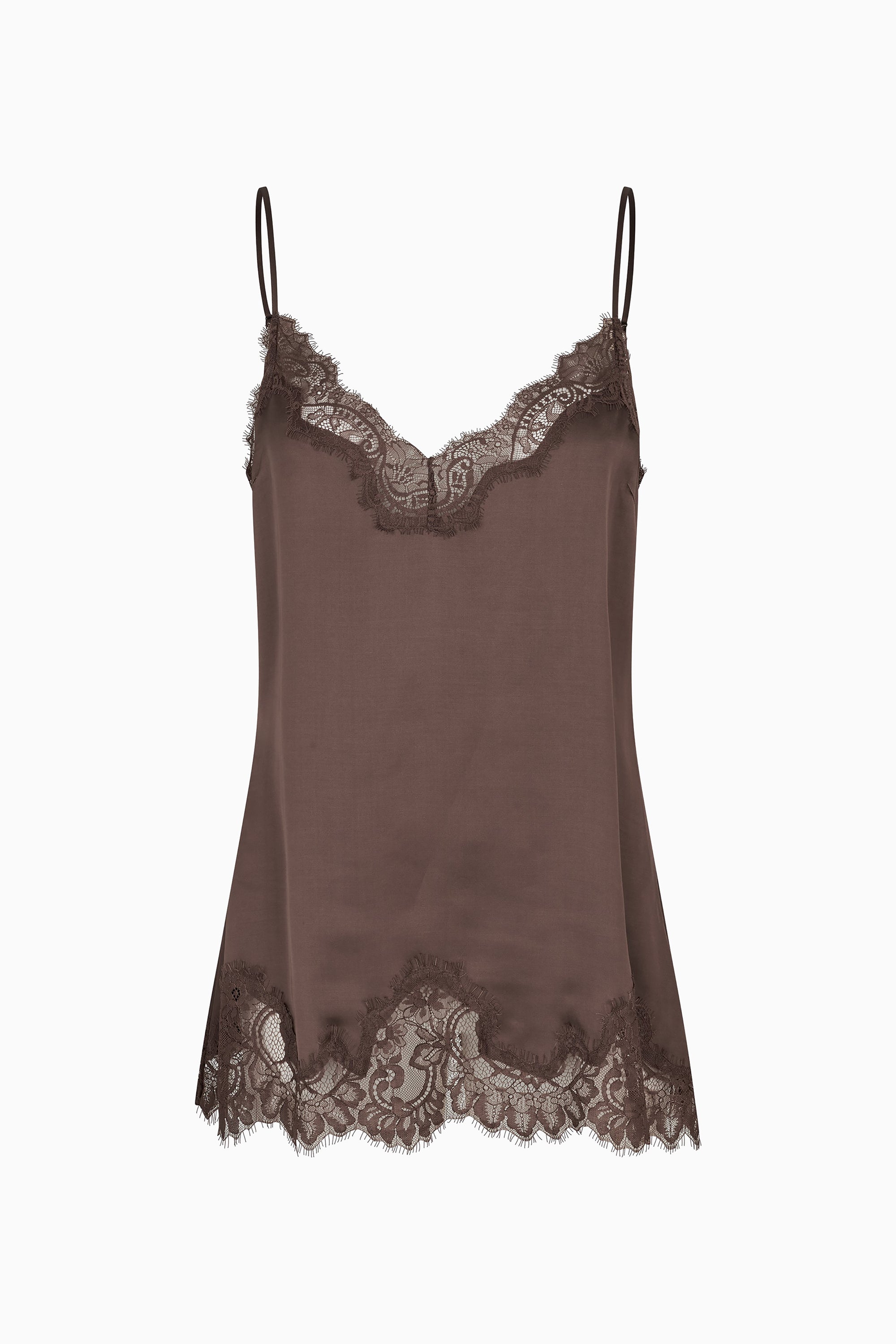 Laceria Lace Strap Top - Carafe