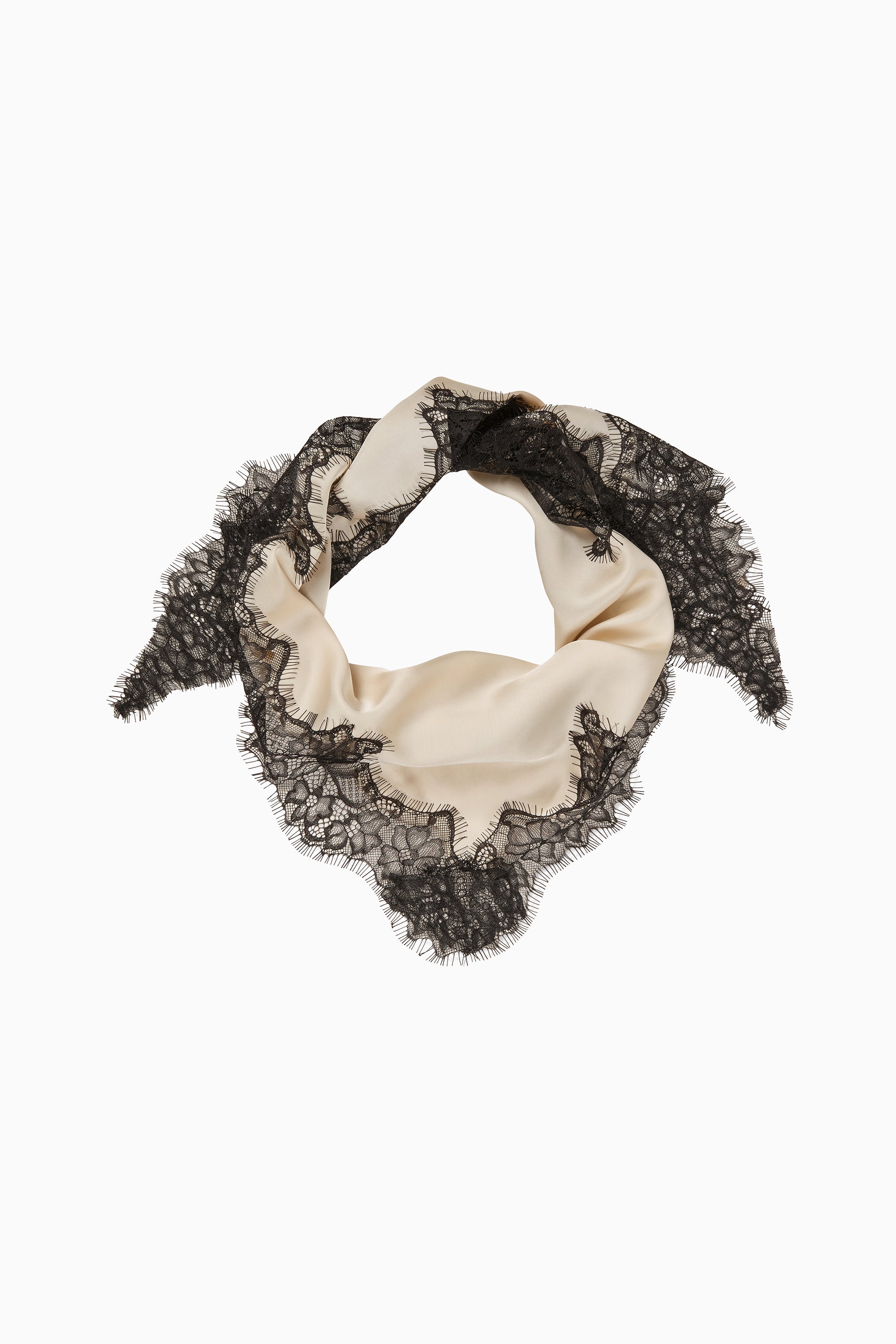 Lacia Contrast Hip Scarf - Cream Black