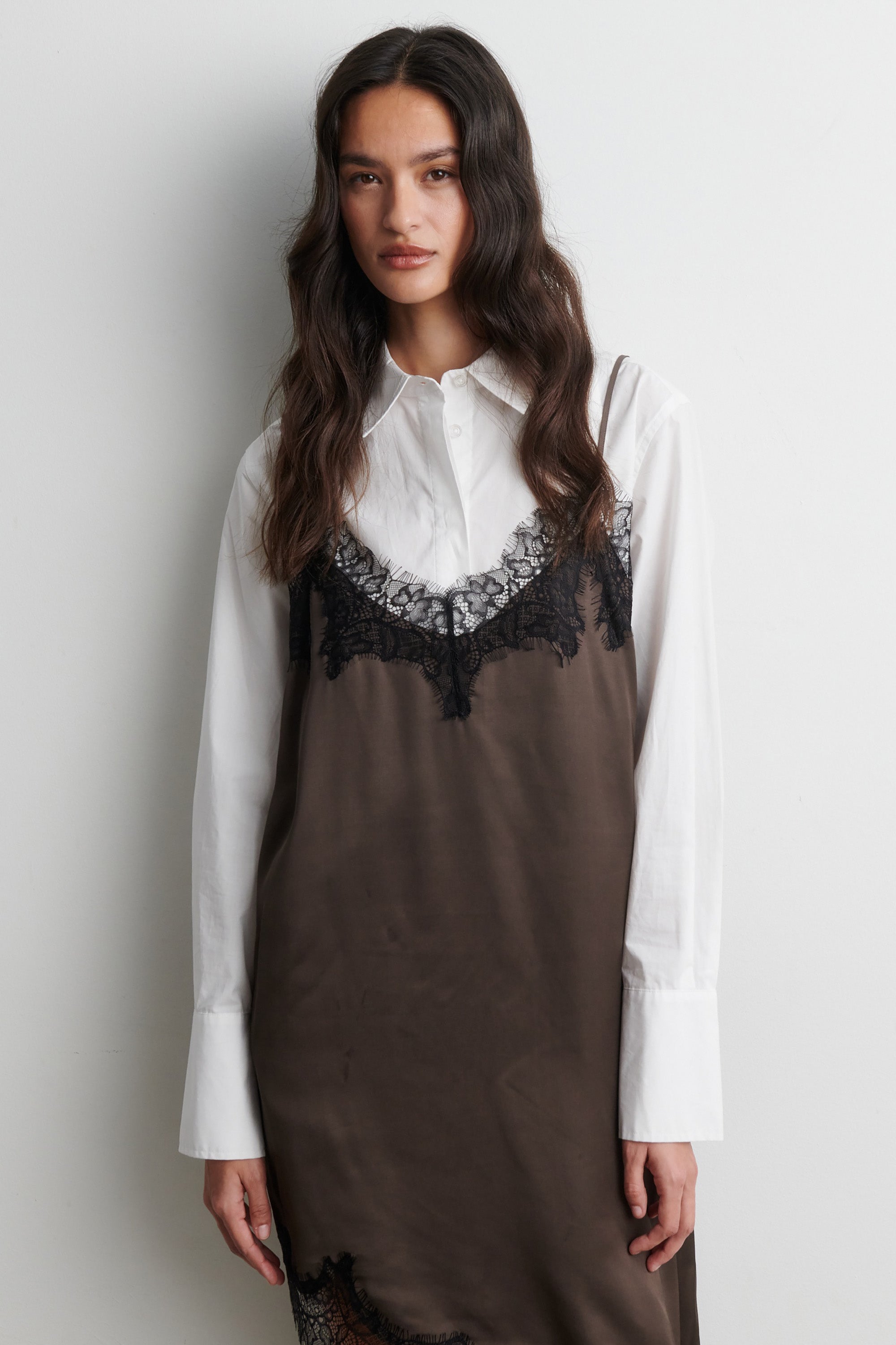 Lacia Contrast Mini Dress - Wren