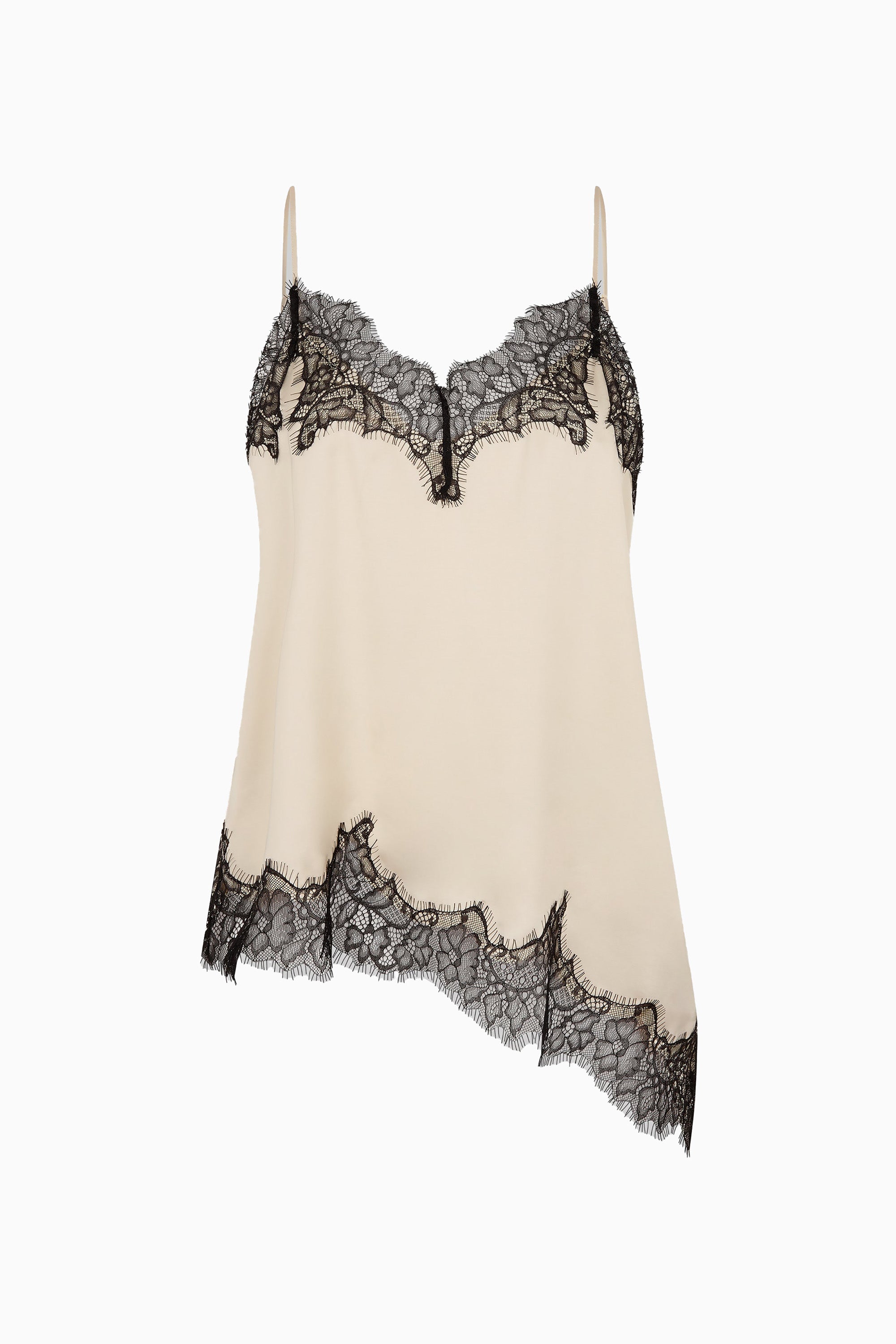 Lacia Contrast Strap Top - Cream Black