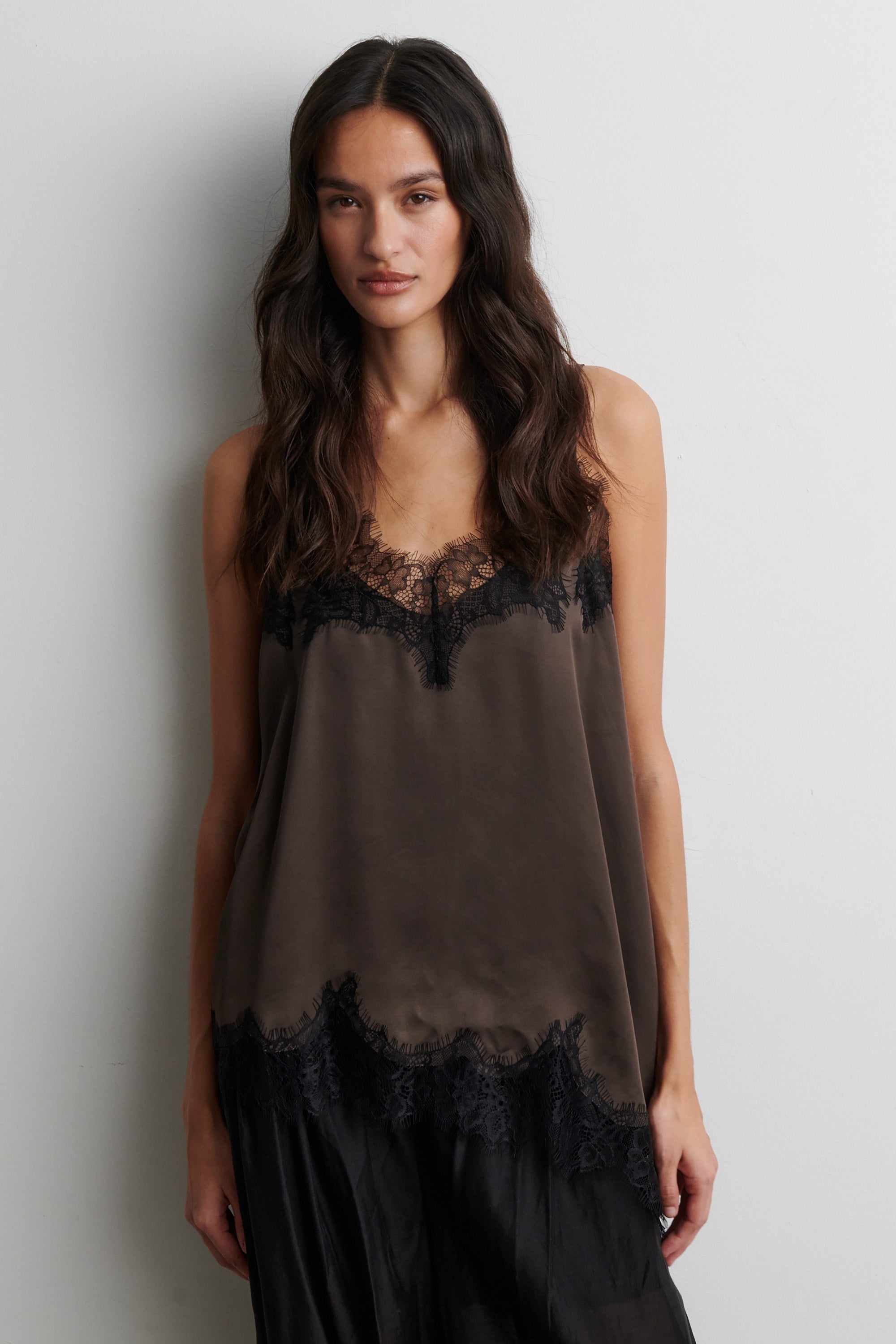 Lacia Contrast Strap Top - Wren