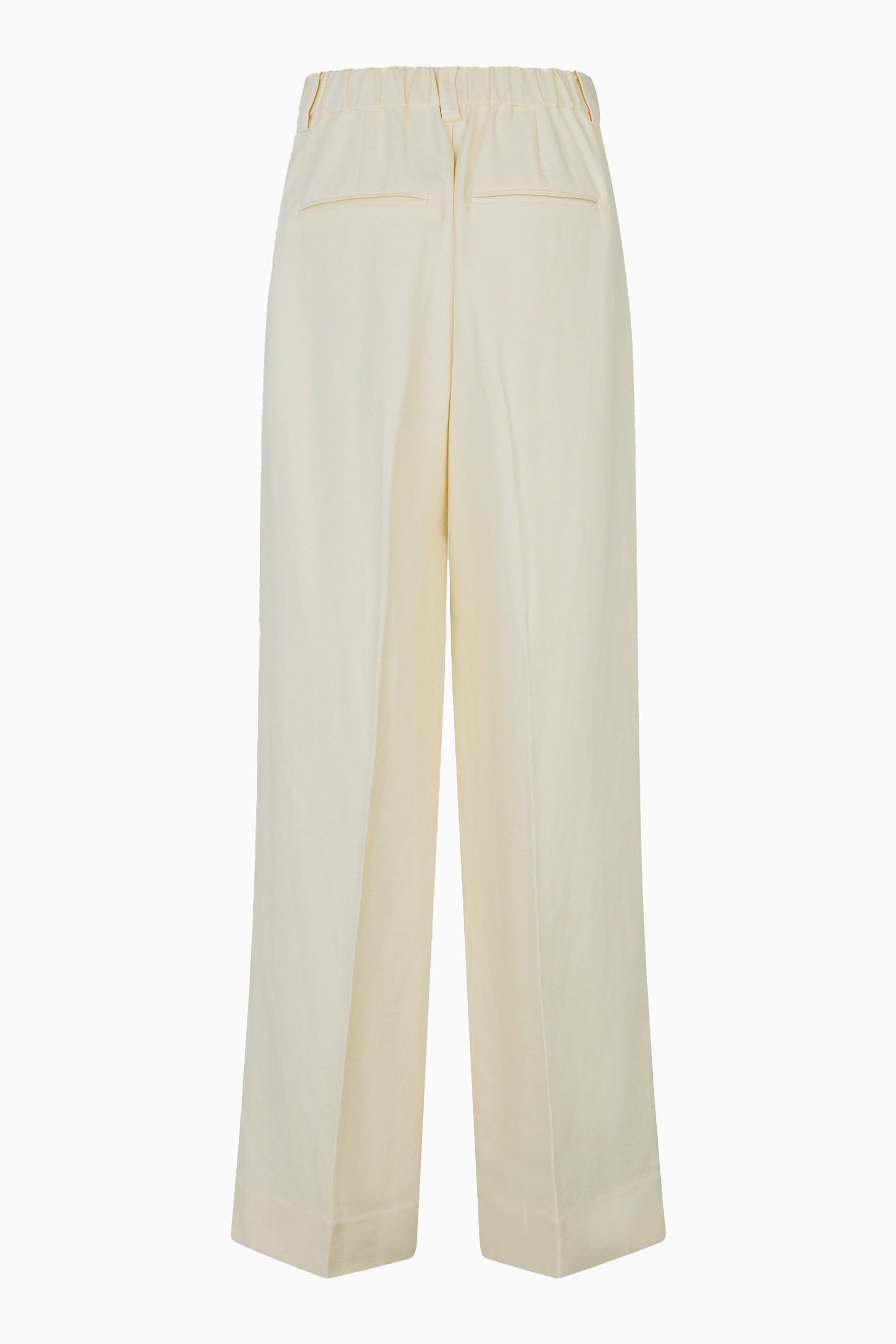 Lino Classic Trousers - Alabaster Gleam