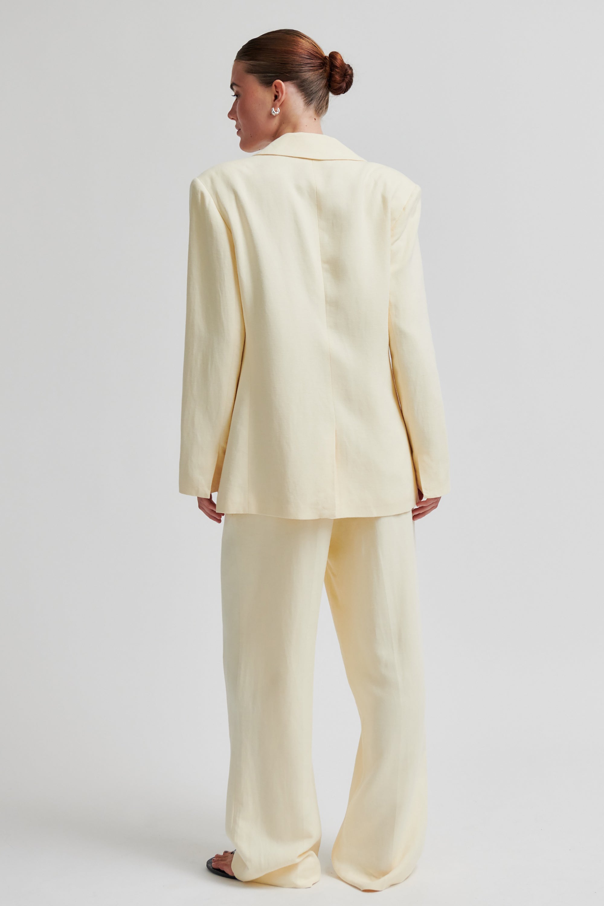 Lino Classic Trousers - Alabaster Gleam