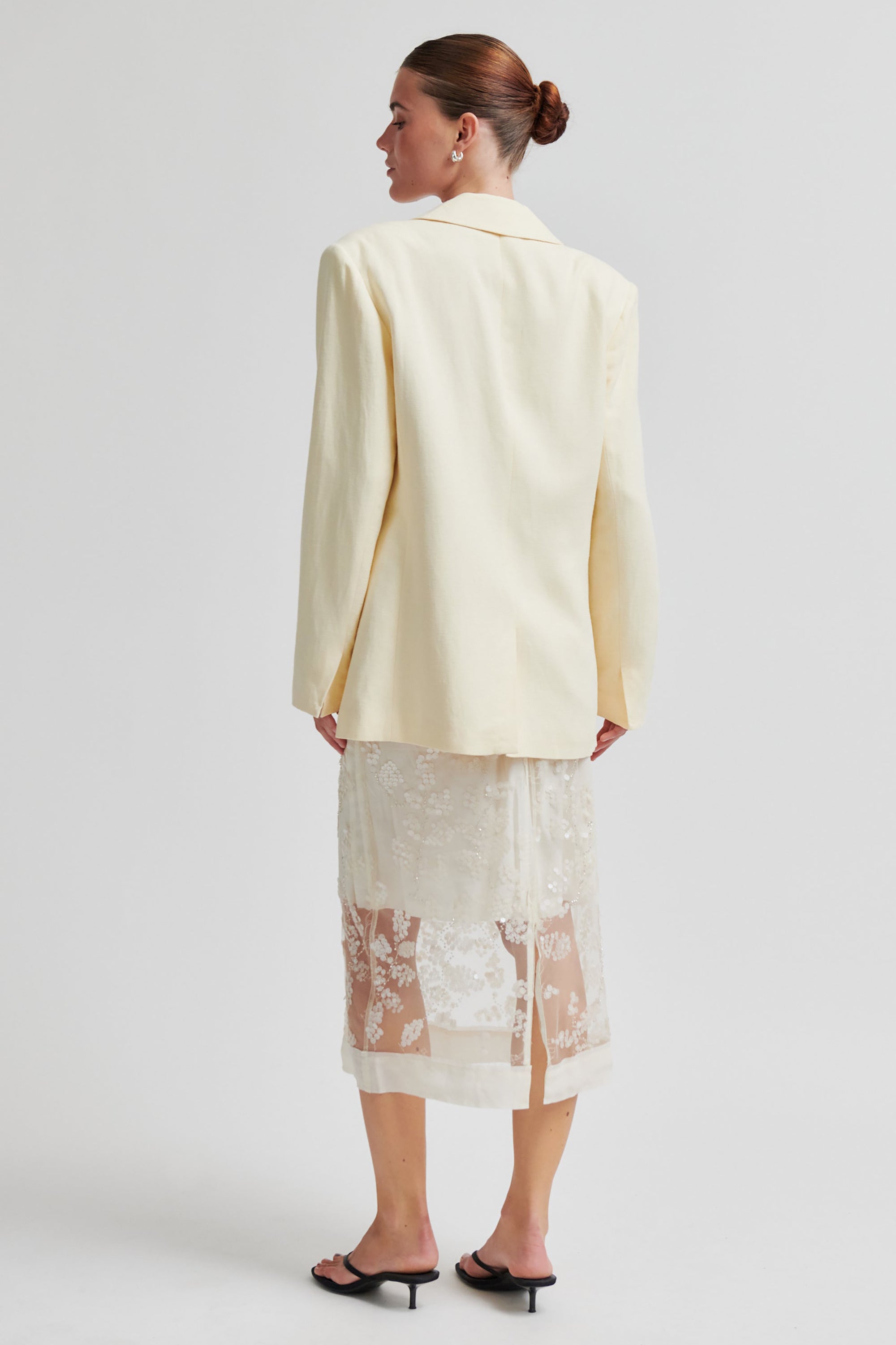 Lino New Fit Blazer - Alabaster Gleam