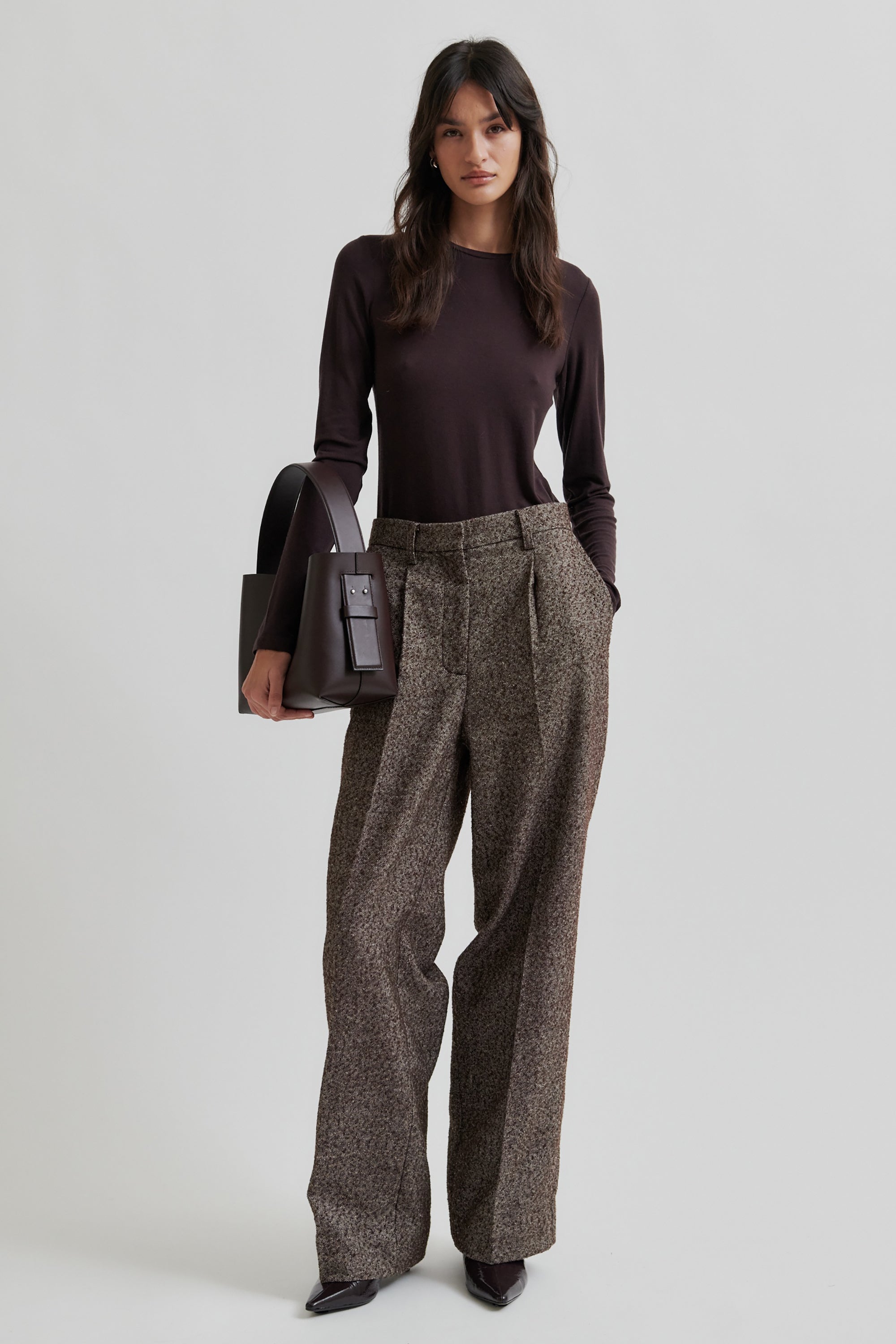 Matima O-Neck Tee - Chocolate Plum