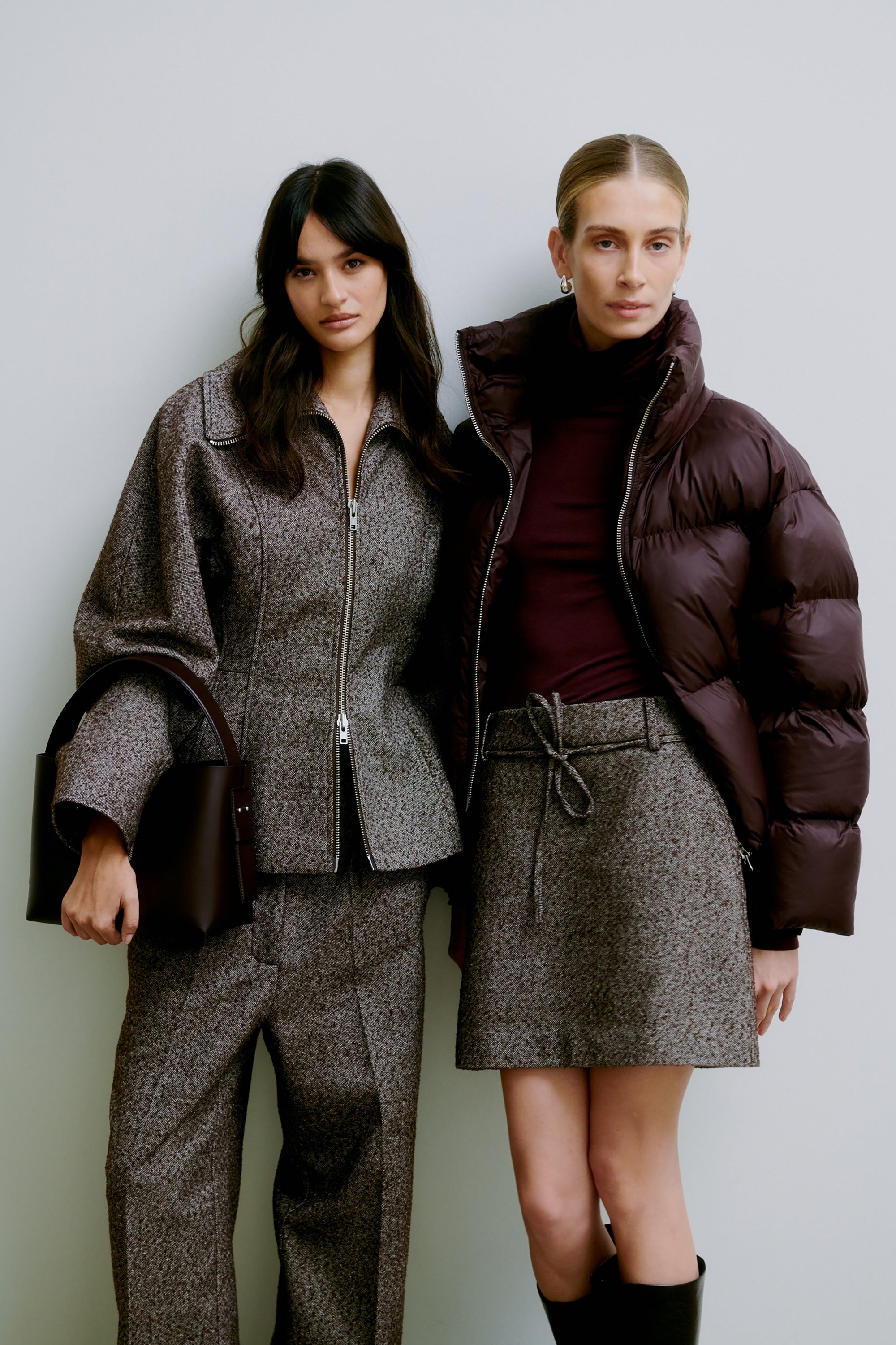 Riya Puffer Jacket - Chocolate Plum