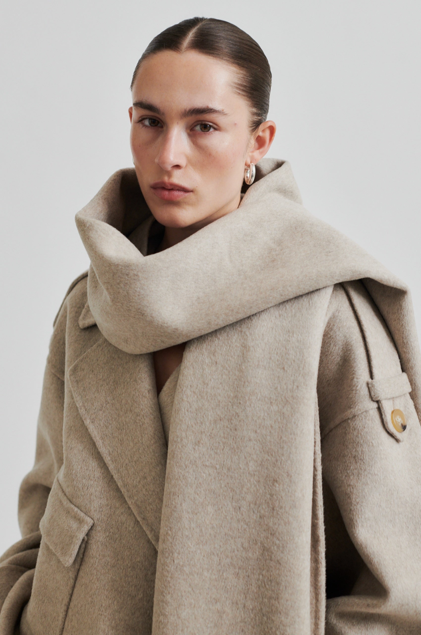 Walance Scarf - Beige Melange - RUM Amsterdam