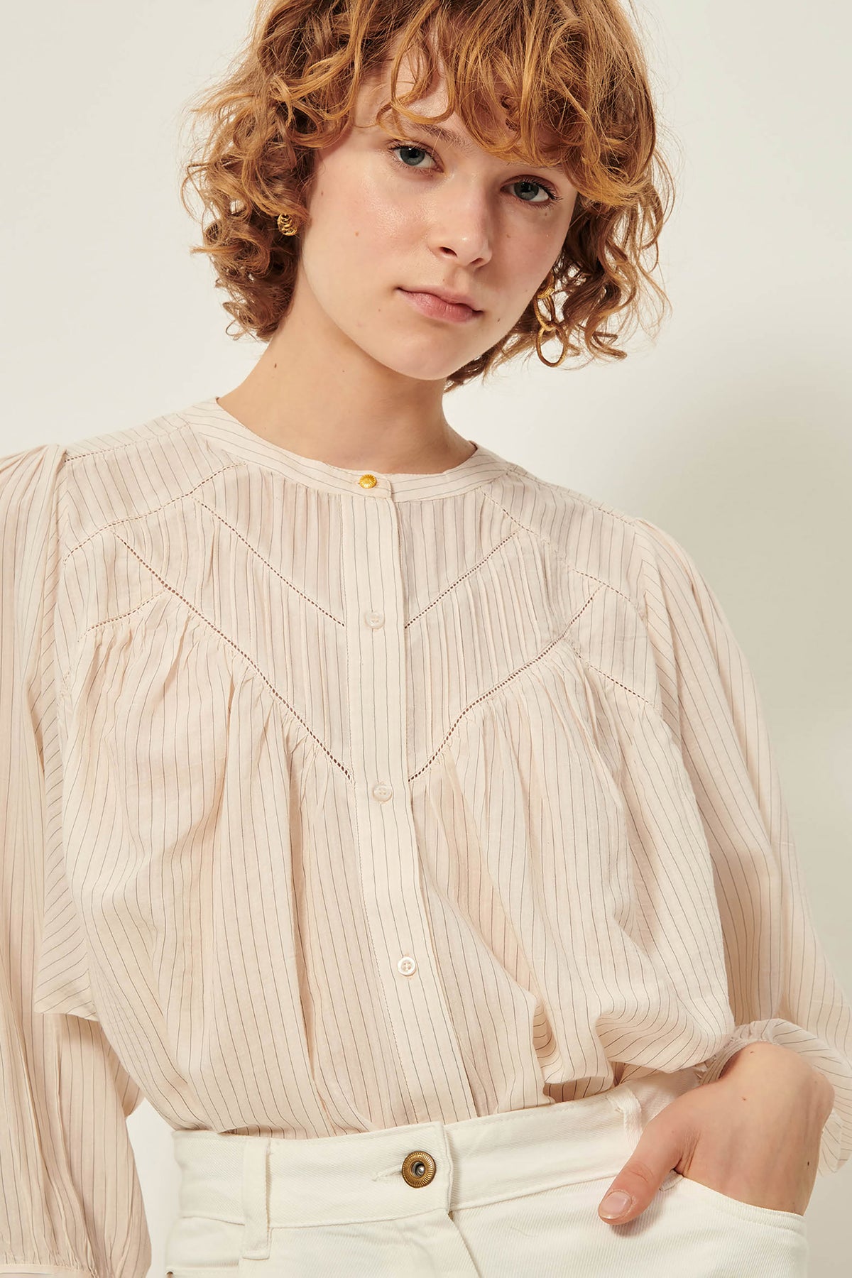 Savi Blouse - Sandblack