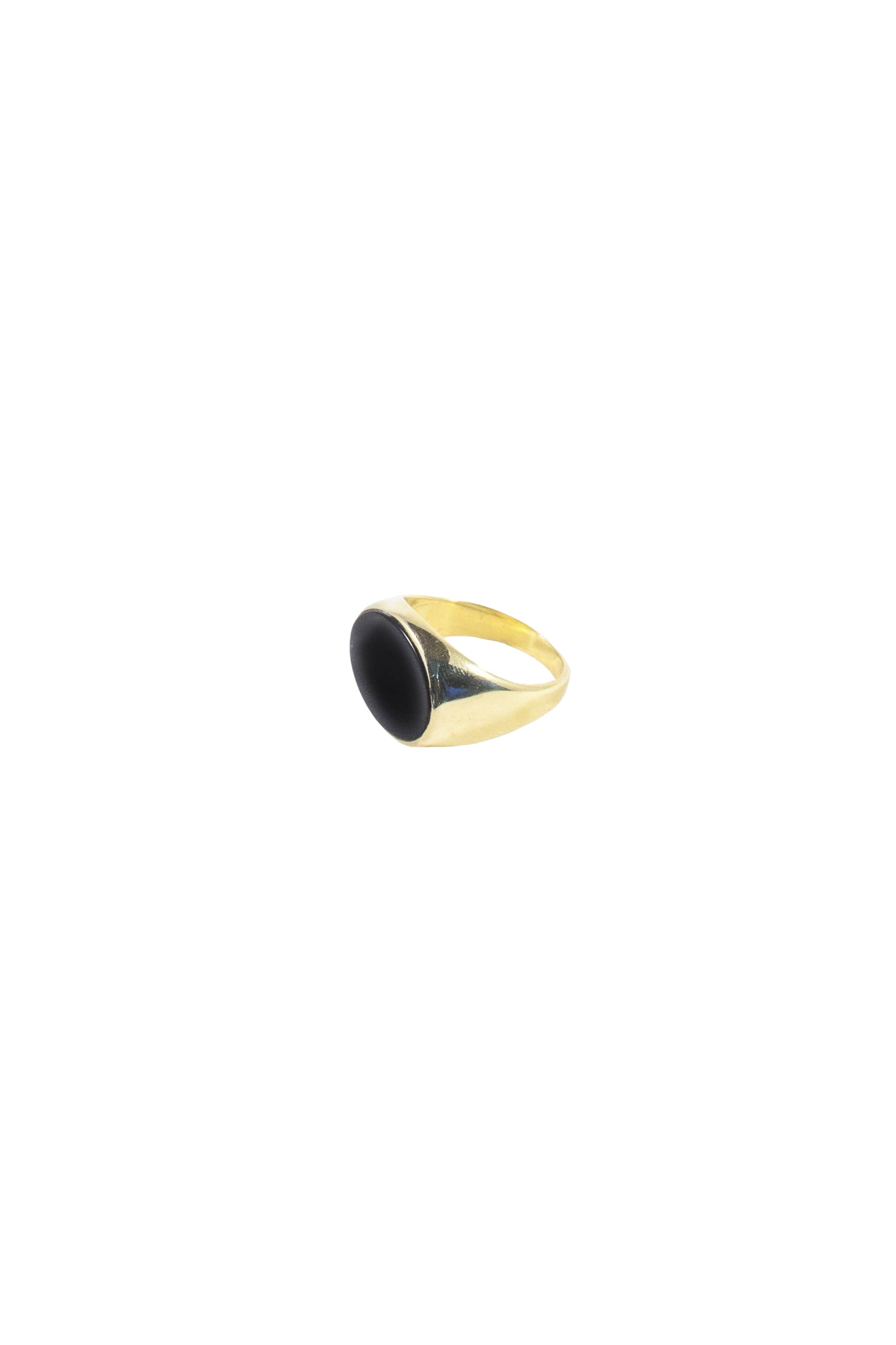 Adorn Signet Ring - Gold w/ Black Onyx - RUM Amsterdam