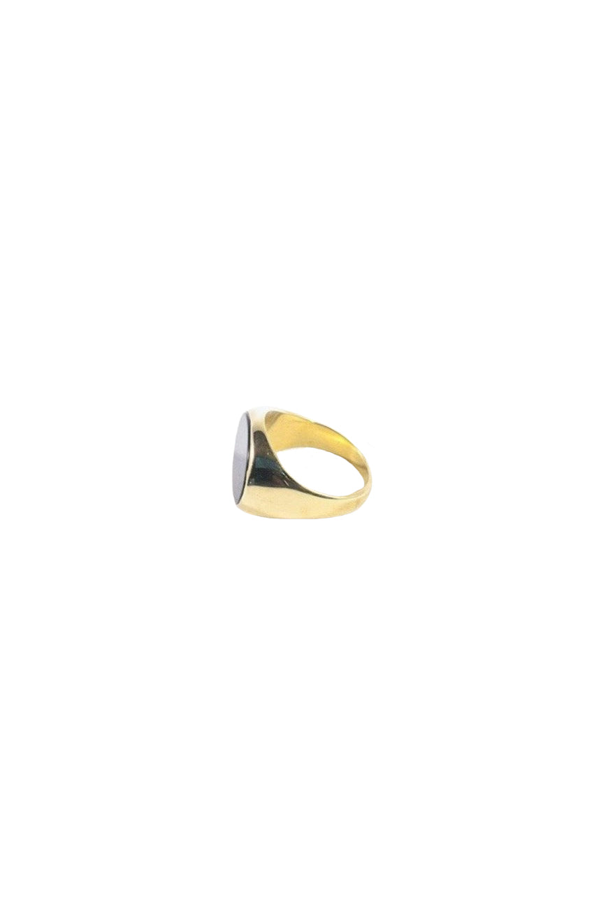 Adorn Signet Ring - Gold w/ Black Onyx - RUM Amsterdam
