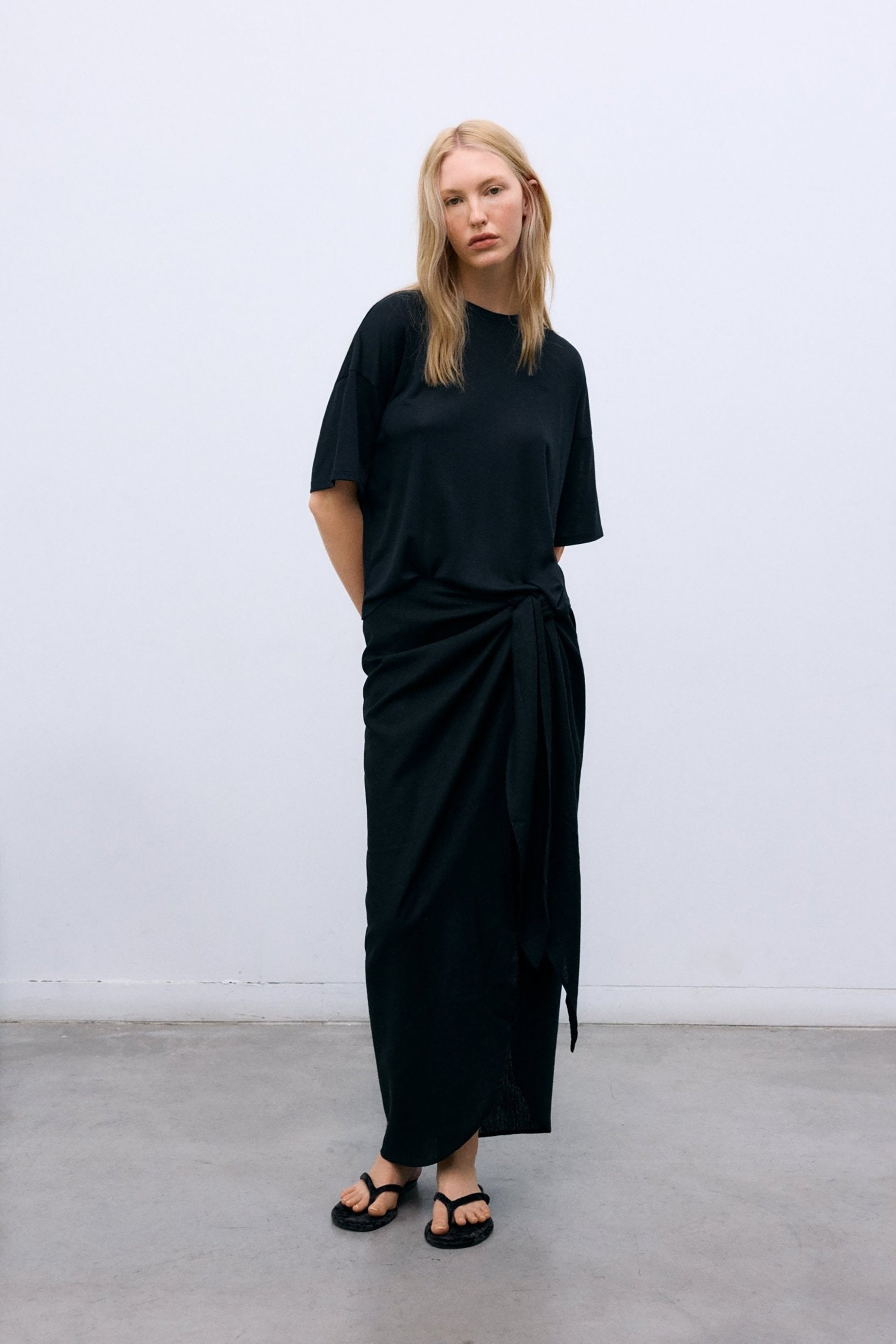 Melissa Wrap Skirt - Midnight Black