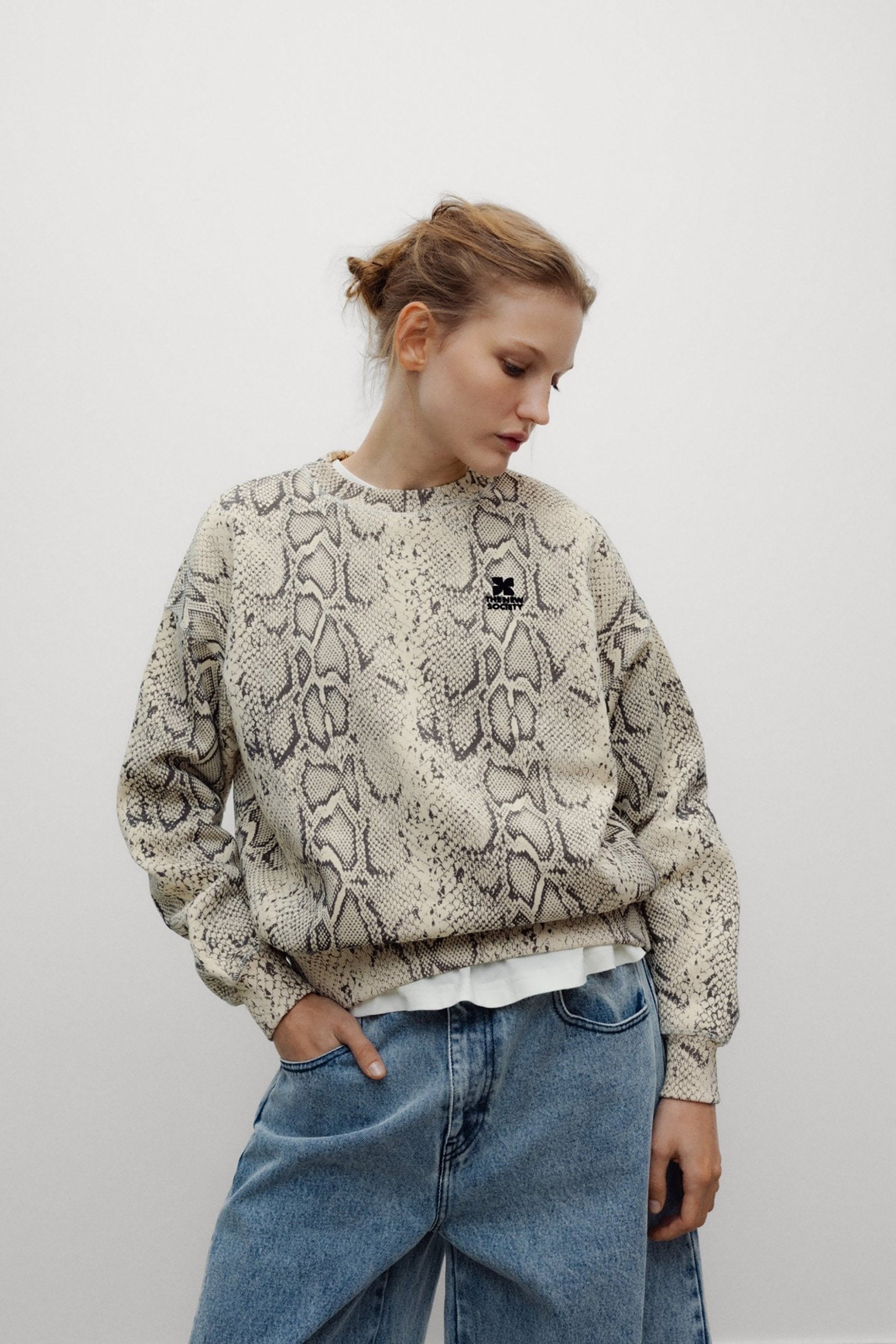 TNS Logo Sweatshirt - Snake Print