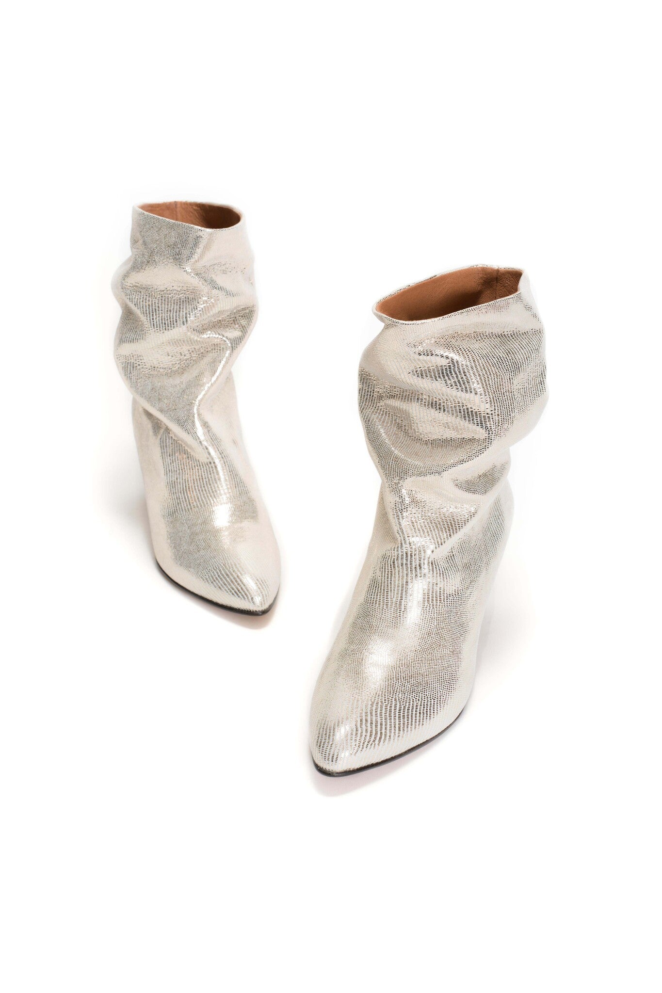 Anonymous Copenhagen Vully 50 Stiletto Metallic Boot - Champagne - RUM Amsterdam