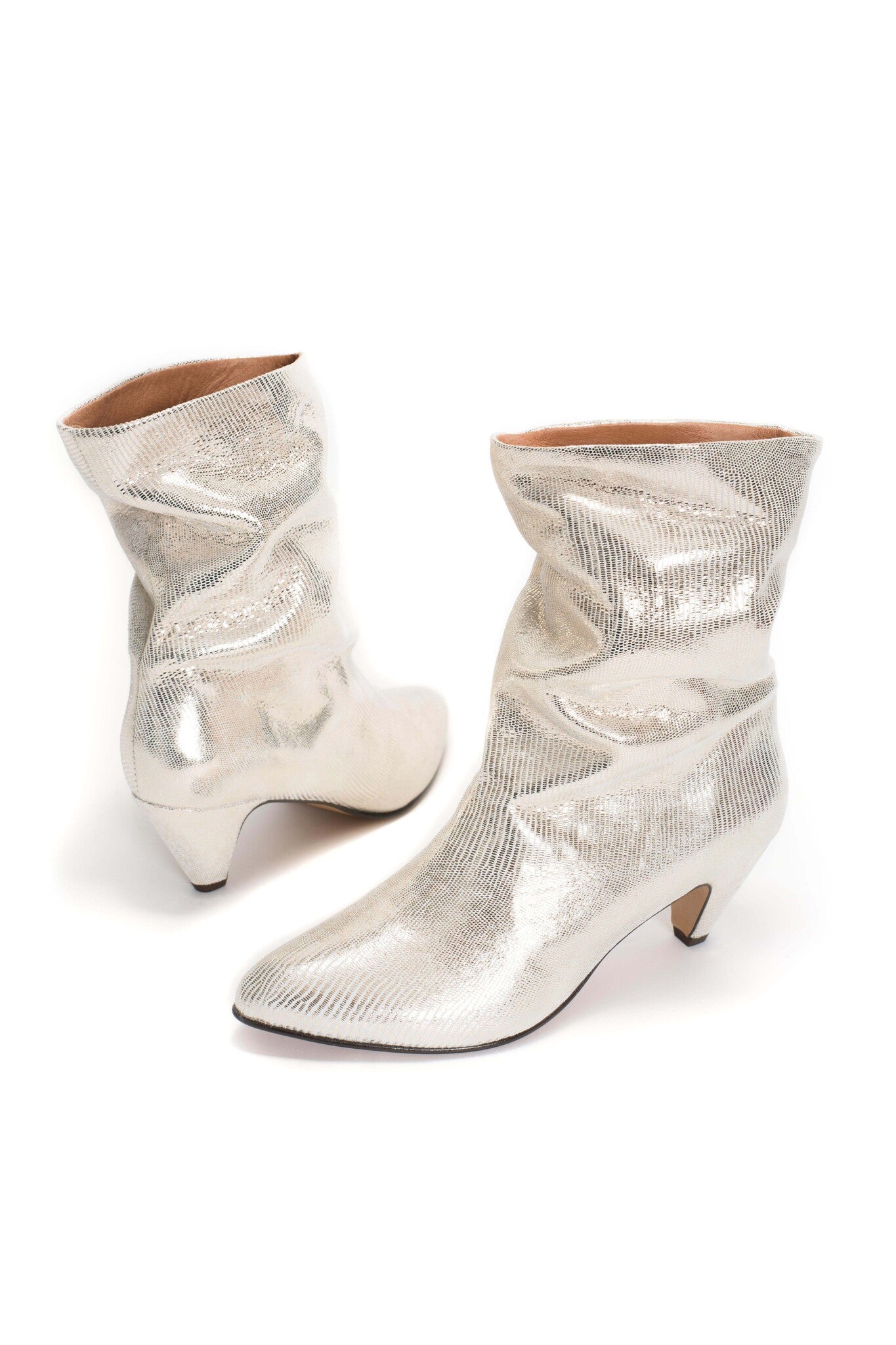 Anonymous Copenhagen Vully 50 Stiletto Metallic Boot - Champagne - RUM Amsterdam