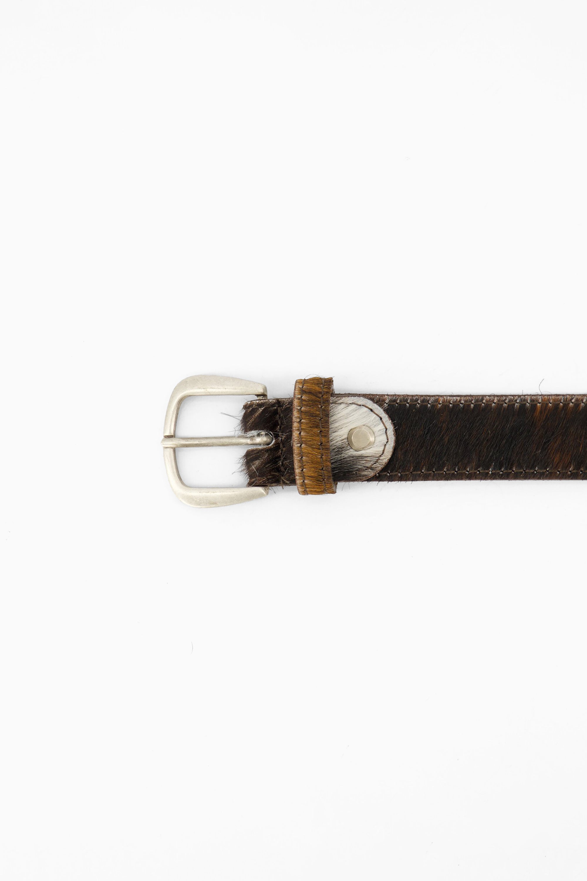 Zoe Belt - Cow w/ Silver Buckle