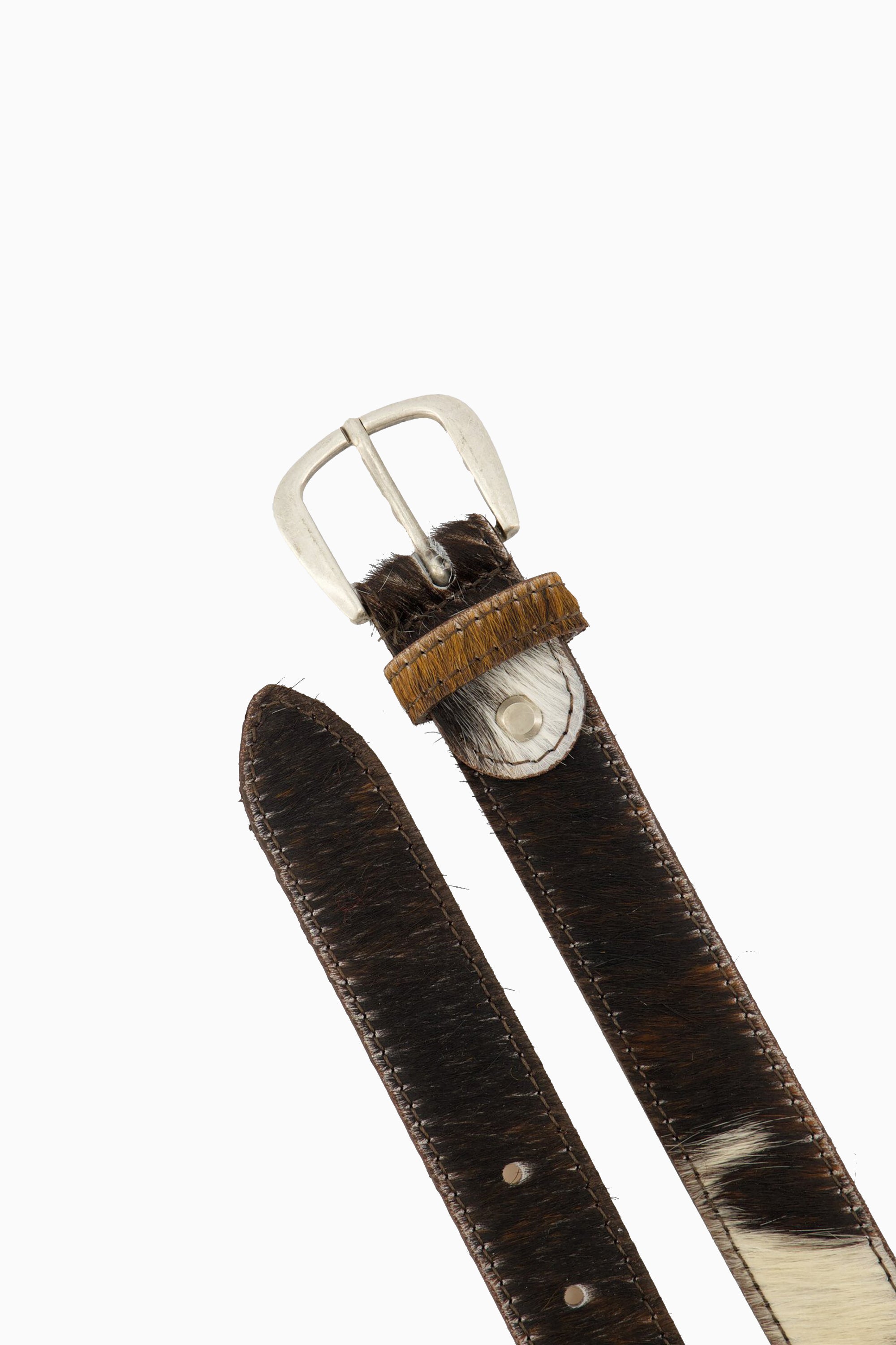 Zoe Belt - Cow w/ Silver Buckle