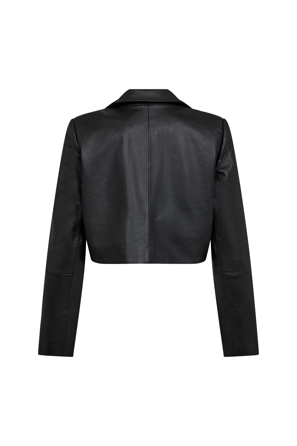Co'Couture Phoebe Leather Crop Blazer - Black - RUM Amsterdam